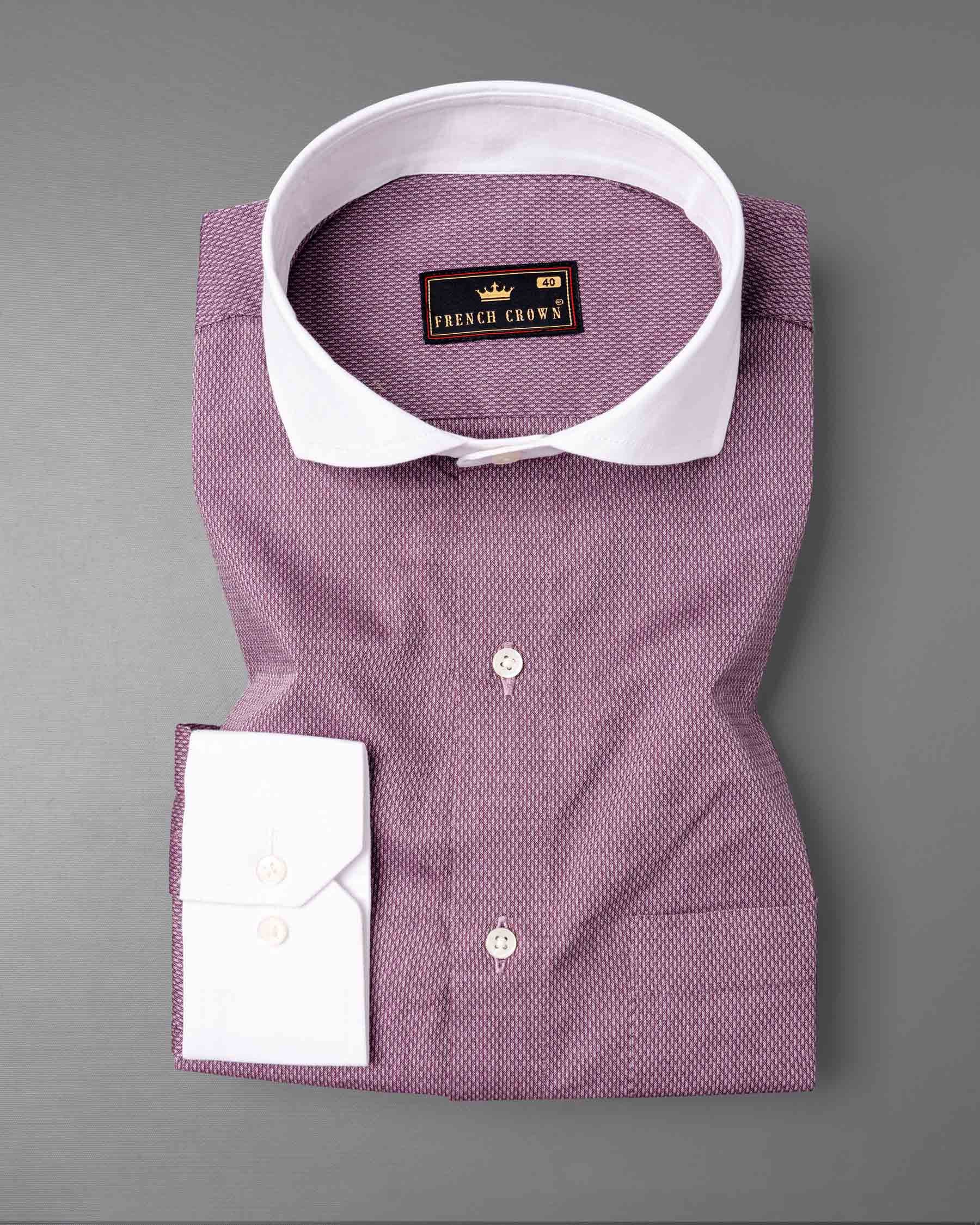 4Antique Fuchsia with White Collar Dobby Textured Premium Giza Cotton Shirt  6494-CA-38, 6494-CA-H-38, 6494-CA-39, 6494-CA-H-39, 6494-CA-40, 6494-CA-H-40, 6494-CA-42, 6494-CA-H-42, 6494-CA-44, 6494-CA-H-44, 6494-CA-46, 6494-CA-H-46, 6494-CA-48, 6494-CA-H-48, 6494-CA-50, 6494-CA-H-50, 6494-CA-52, 6494-CA-H-52