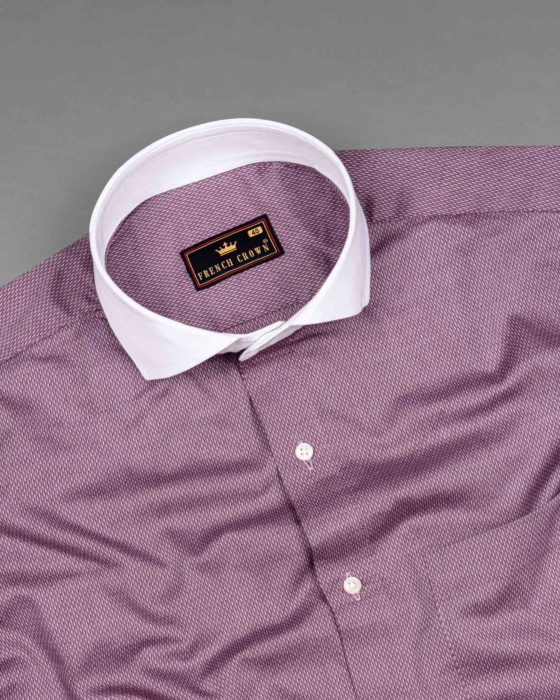 Antique Fuchsia with White Collar Dobby Textured Premium Giza Cotton Shirt  6494-CA-38, 6494-CA-H-38, 6494-CA-39, 6494-CA-H-39, 6494-CA-40, 6494-CA-H-40, 6494-CA-42, 6494-CA-H-42, 6494-CA-44, 6494-CA-H-44, 6494-CA-46, 6494-CA-H-46, 6494-CA-48, 6494-CA-H-48, 6494-CA-50, 6494-CA-H-50, 6494-CA-52, 6494-CA-H-52