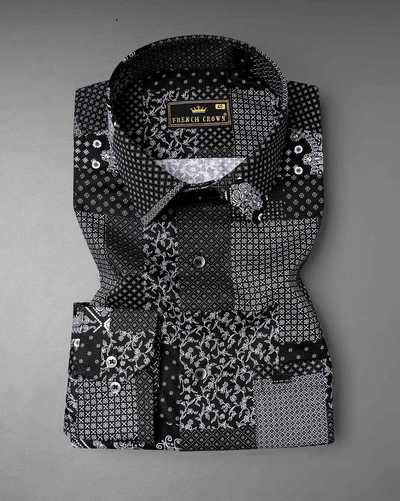 Jade Black Paisleys Printed Super Soft Premium Cotton Shirt 6497-BLK-38, 6497-BLK-H-38, 6497-BLK-39, 6497-BLK-H-39, 6497-BLK-40, 6497-BLK-H-40, 6497-BLK-42, 6497-BLK-H-42, 6497-BLK-44, 6497-BLK-H-44, 6497-BLK-46, 6497-BLK-H-46, 6497-BLK-48, 6497-BLK-H-48, 6497-BLK-50, 6497-BLK-H-50, 6497-BLK-52, 6497-BLK-H-52