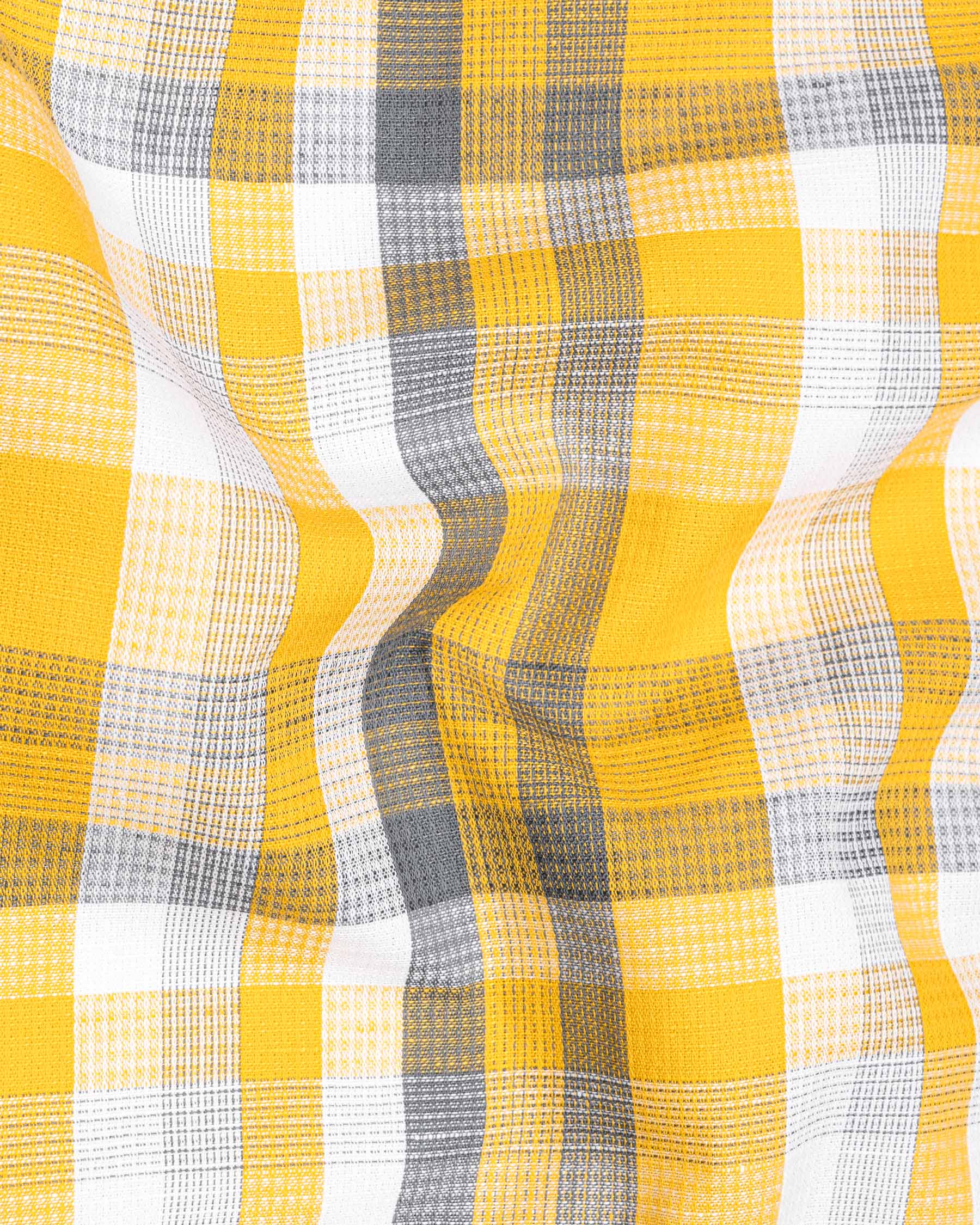 Sunglow Yellow with Shuttle Gray Twill  Checkered Premium Cotton Shirt  6500-BD-38, 6500-BD-H-38, 6500-BD-39, 6500-BD-H-39, 6500-BD-40, 6500-BD-H-40, 6500-BD-42, 6500-BD-H-42, 6500-BD-44, 6500-BD-H-44, 6500-BD-46, 6500-BD-H-46, 6500-BD-48, 6500-BD-H-48, 6500-BD-50, 6500-BD-H-50, 6500-BD-52, 6500-BD-H-52