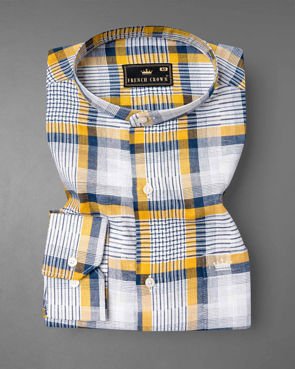Sunglow with Rhino Blue Twill Plaid Premium Cotton Shirt  6504-M-38, 6504-M-H-38, 6504-M-39, 6504-M-H-39, 6504-M-40, 6504-M-H-40, 6504-M-42, 6504-M-H-42, 6504-M-44, 6504-M-H-44, 6504-M-46, 6504-M-H-46, 6504-M-48, 6504-M-H-48, 6504-M-50, 6504-M-H-50, 6504-M-52, 6504-M-H-52