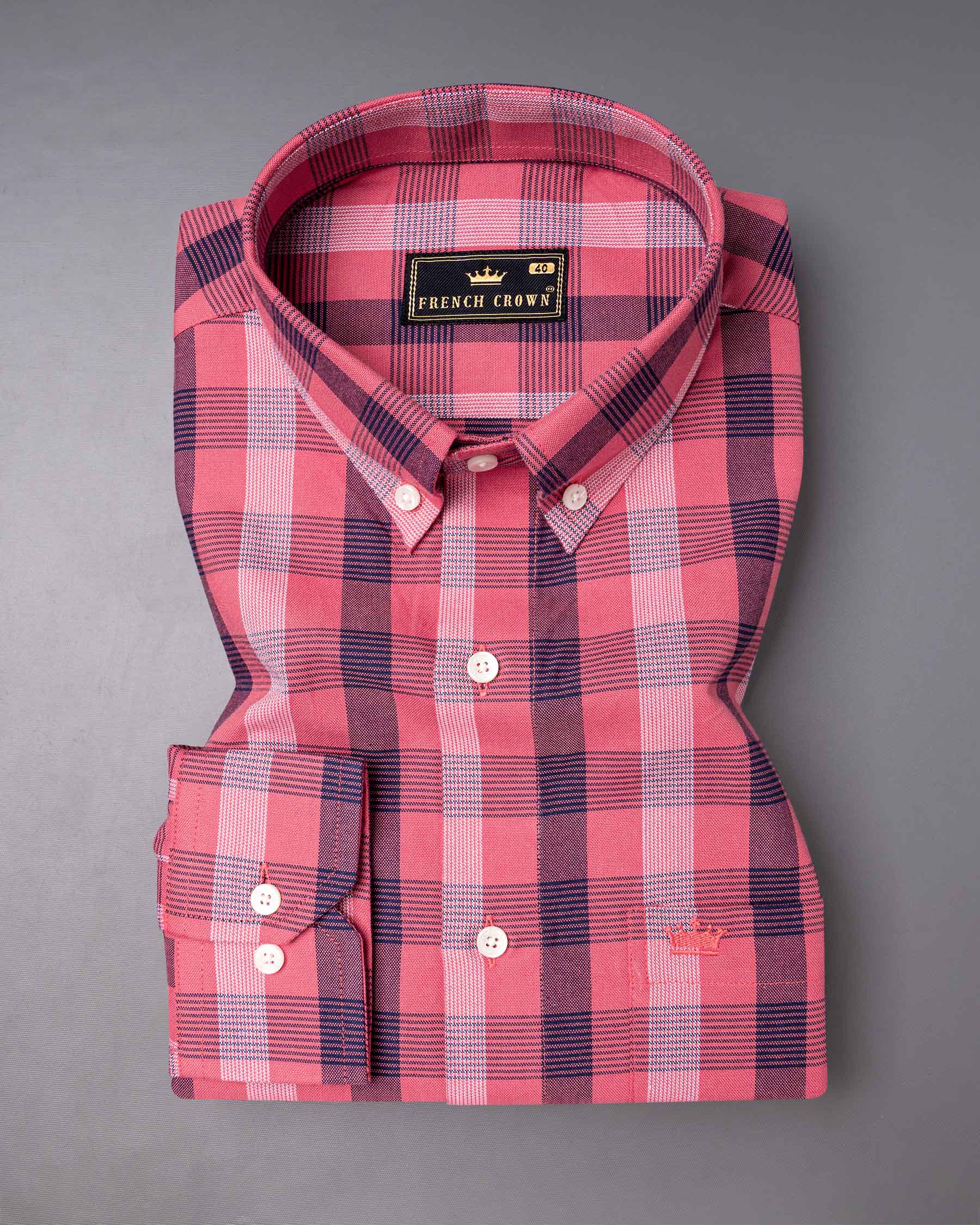 Holy Pink Checkered Royal Oxford Shirt