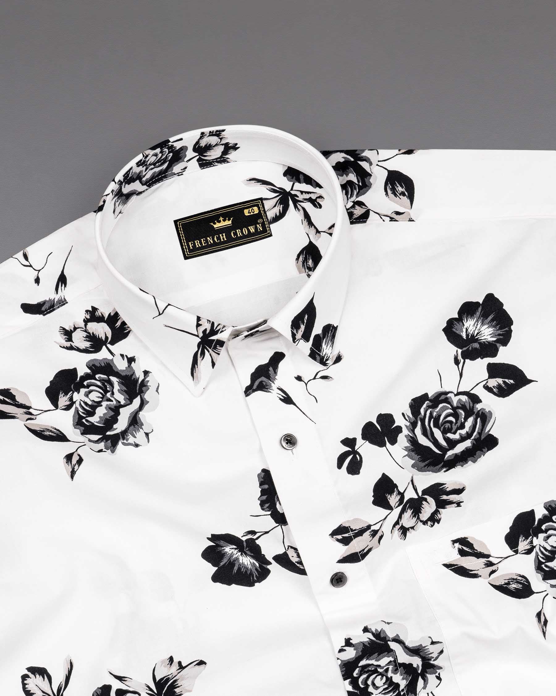 Bright White Floral Printed Twill Textured Premium Cotton Shirt 6513-BLK-38, 6513-BLK-H-38, 6513-BLK-39, 6513-BLK-H-39, 6513-BLK-40, 6513-BLK-H-40, 6513-BLK-42, 6513-BLK-H-42, 6513-BLK-44, 6513-BLK-H-44, 6513-BLK-46, 6513-BLK-H-46, 6513-BLK-48, 6513-BLK-H-48, 6513-BLK-50, 6513-BLK-H-50, 6513-BLK-52, 6513-BLK-H-52