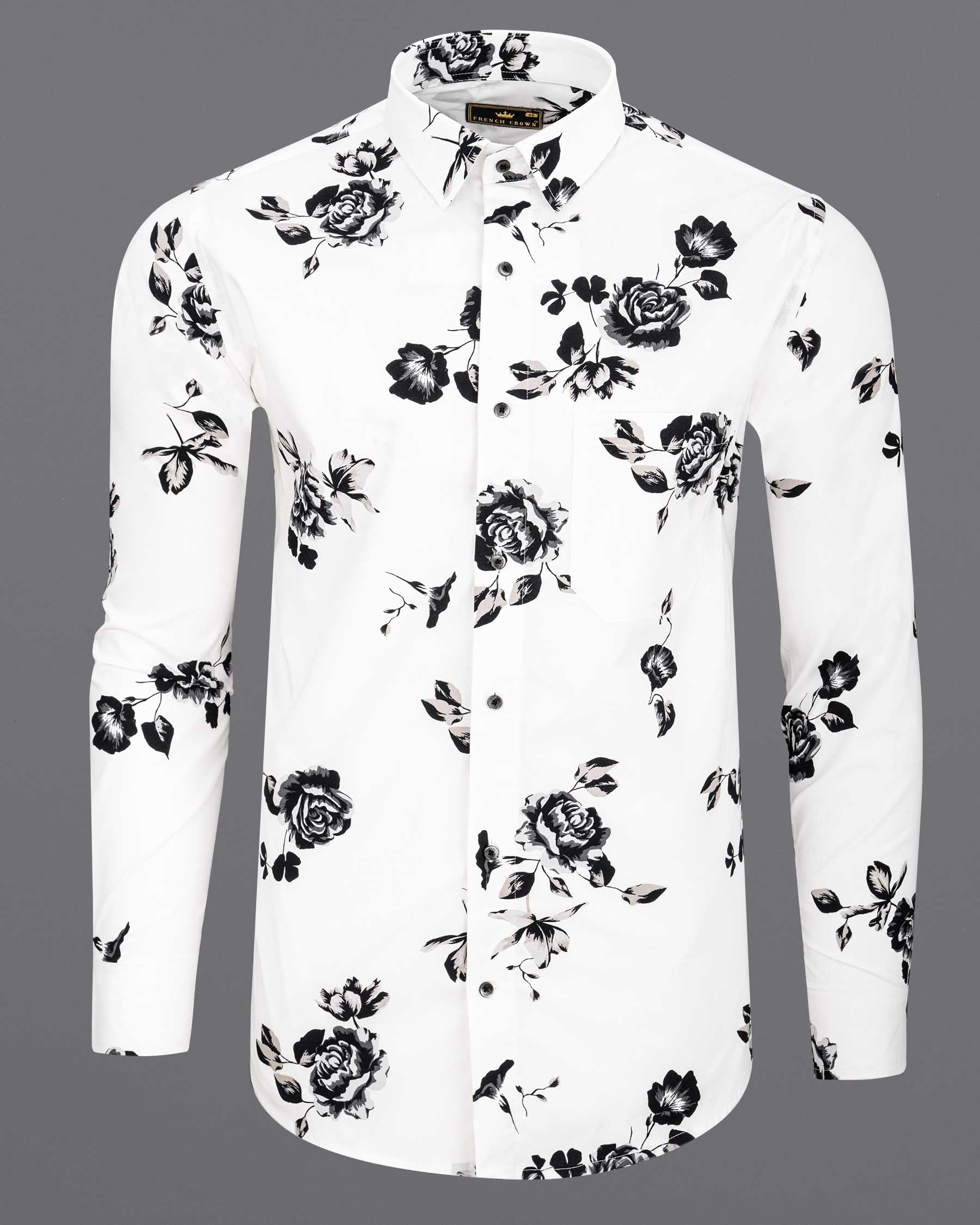 Bright White Floral Printed Twill Textured Premium Cotton Shirt 6513-BLK-38, 6513-BLK-H-38, 6513-BLK-39, 6513-BLK-H-39, 6513-BLK-40, 6513-BLK-H-40, 6513-BLK-42, 6513-BLK-H-42, 6513-BLK-44, 6513-BLK-H-44, 6513-BLK-46, 6513-BLK-H-46, 6513-BLK-48, 6513-BLK-H-48, 6513-BLK-50, 6513-BLK-H-50, 6513-BLK-52, 6513-BLK-H-52