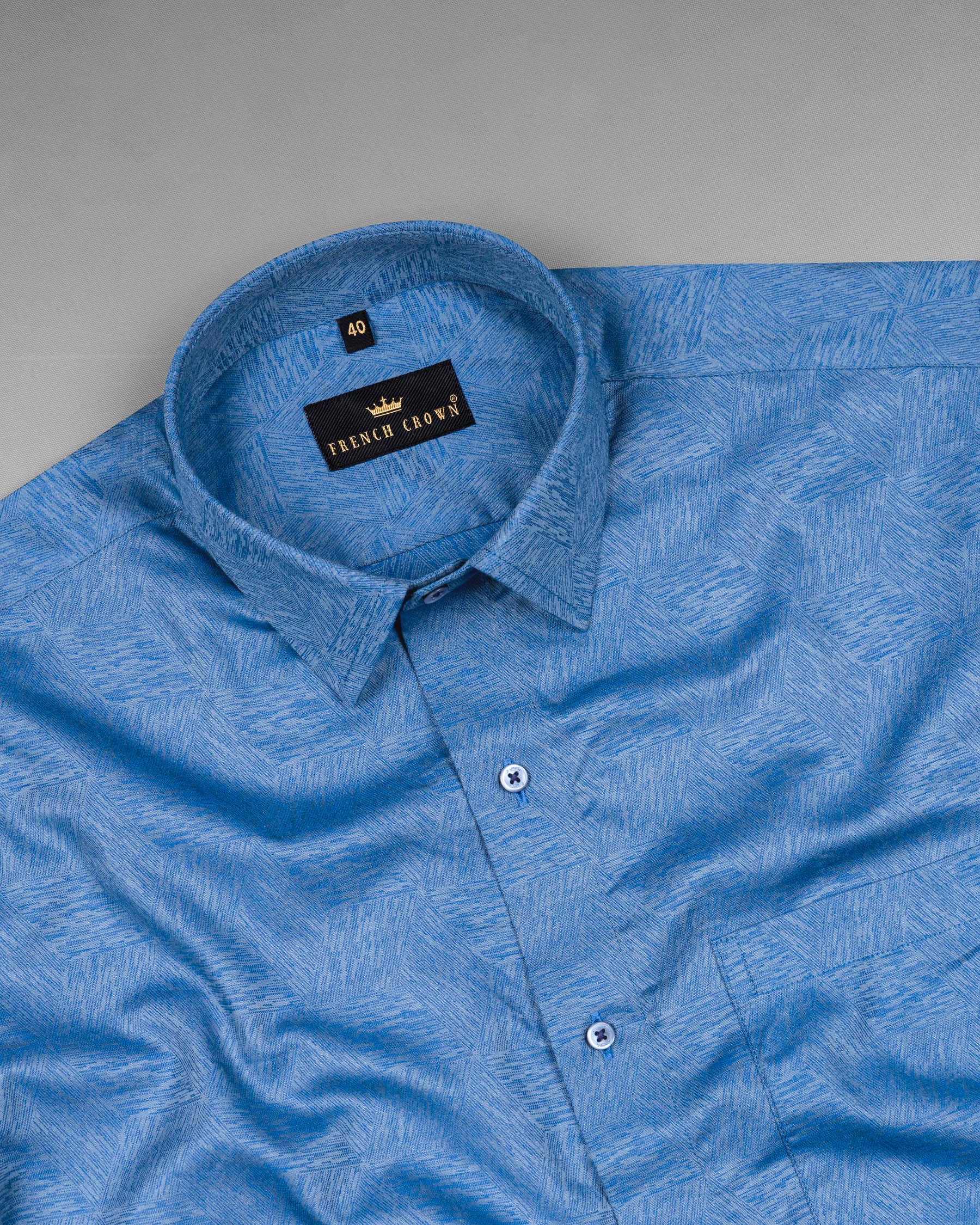 Waikawa Blue Jacquard Textured Premium Giza Cotton Shirt  6520-BLE-38, 6520-BLE-H-38, 6520-BLE-39, 6520-BLE-H-39, 6520-BLE-40, 6520-BLE-H-40, 6520-BLE-42, 6520-BLE-H-42, 6520-BLE-44, 6520-BLE-H-44, 6520-BLE-46, 6520-BLE-H-46, 6520-BLE-48, 6520-BLE-H-48, 6520-BLE-50, 6520-BLE-H-50, 6520-BLE-52, 6520-BLE-H-52