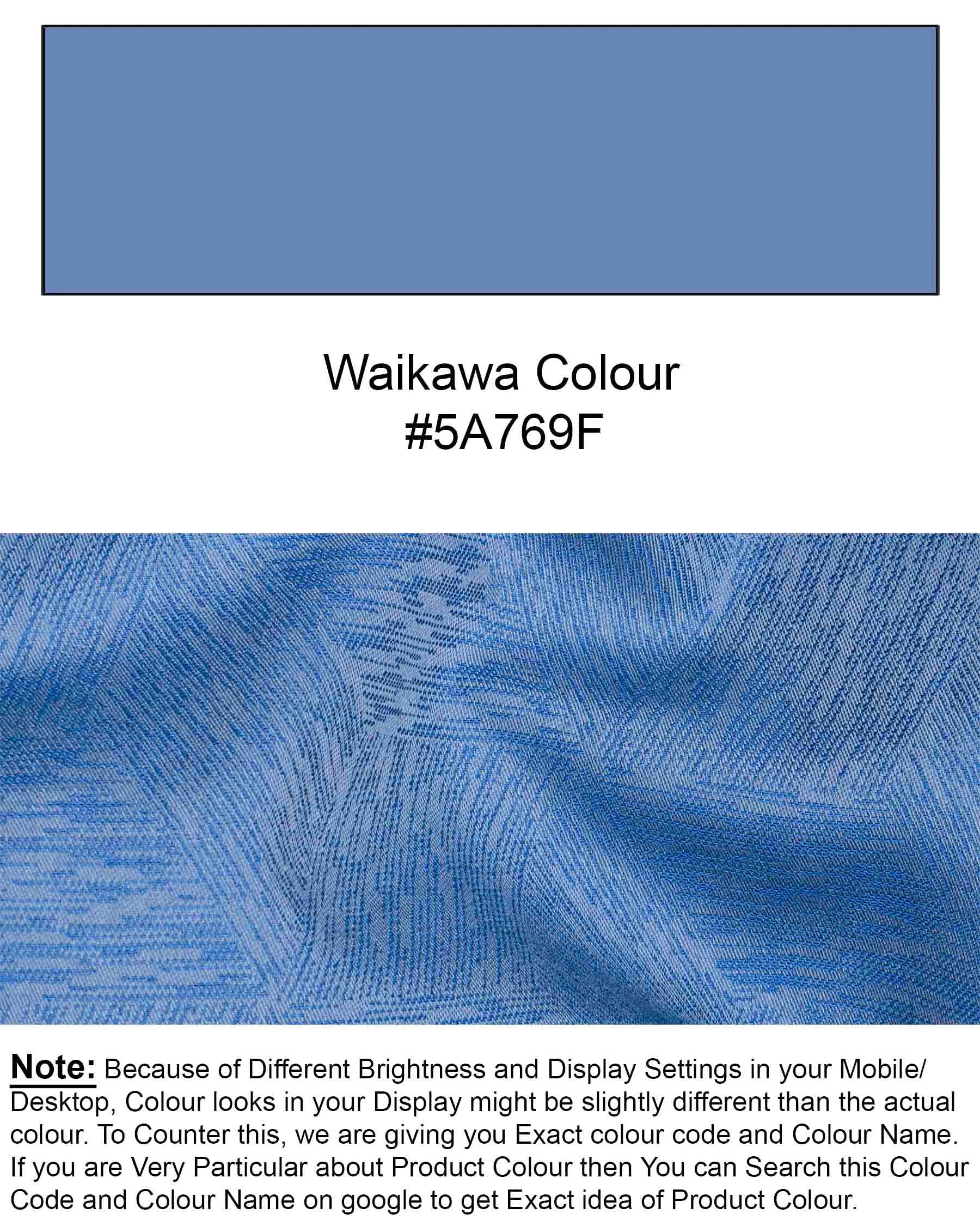 Waikawa Blue Jacquard Textured Premium Giza Cotton Shirt  6520-BLE-38, 6520-BLE-H-38, 6520-BLE-39, 6520-BLE-H-39, 6520-BLE-40, 6520-BLE-H-40, 6520-BLE-42, 6520-BLE-H-42, 6520-BLE-44, 6520-BLE-H-44, 6520-BLE-46, 6520-BLE-H-46, 6520-BLE-48, 6520-BLE-H-48, 6520-BLE-50, 6520-BLE-H-50, 6520-BLE-52, 6520-BLE-H-52