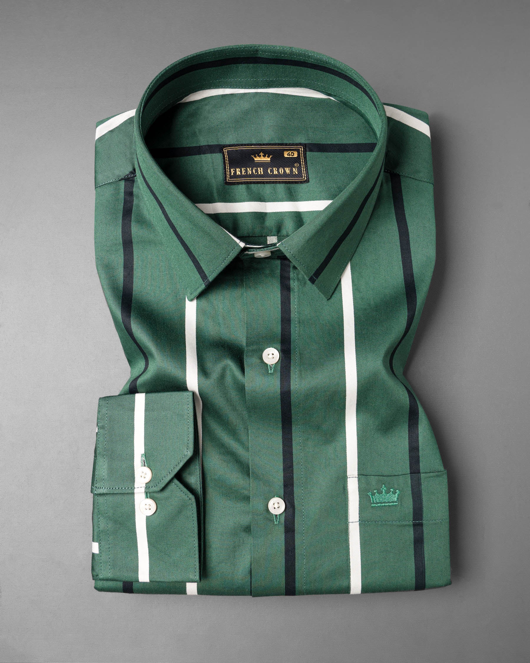 Viridian Green Striped Super Soft Premium Cotton Shirt 6551-38,6551-H-38,6551-39,6551-H-39,6551-40,6551-H-40,6551-42,6551-H-42,6551-44,6551-H-44,6551-46,6551-H-46,6551-48,6551-H-48,6551-50,6551-H-50,6551-52,6551-H-52