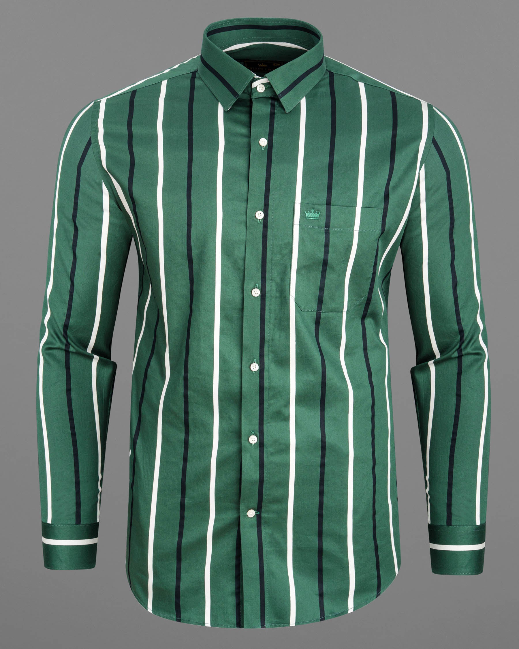 Viridian Green Striped Super Soft Premium Cotton Shirt 6551-38,6551-H-38,6551-39,6551-H-39,6551-40,6551-H-40,6551-42,6551-H-42,6551-44,6551-H-44,6551-46,6551-H-46,6551-48,6551-H-48,6551-50,6551-H-50,6551-52,6551-H-52