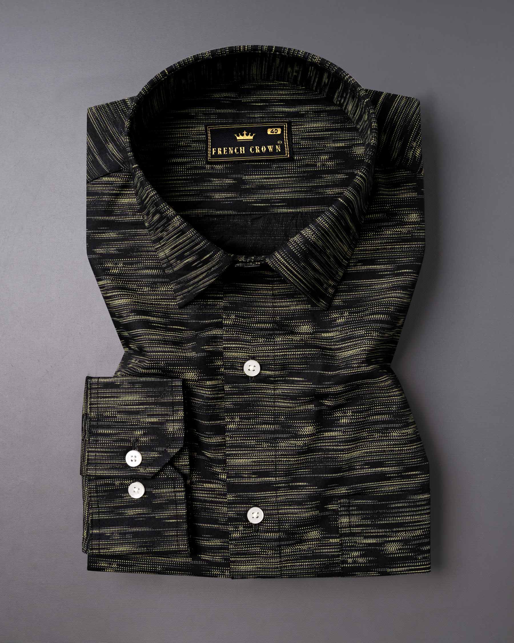 Jet Black and Finch Green Premium Cotton Shirt 6582-38,6582-H-38,6582-39,6582-H-39,6582-40,6582-H-40,6582-42,6582-H-42,6582-44,6582-H-44,6582-46,6582-H-46,6582-48,6582-H-48,6582-50,6582-H-50,6582-52,6582-H-52