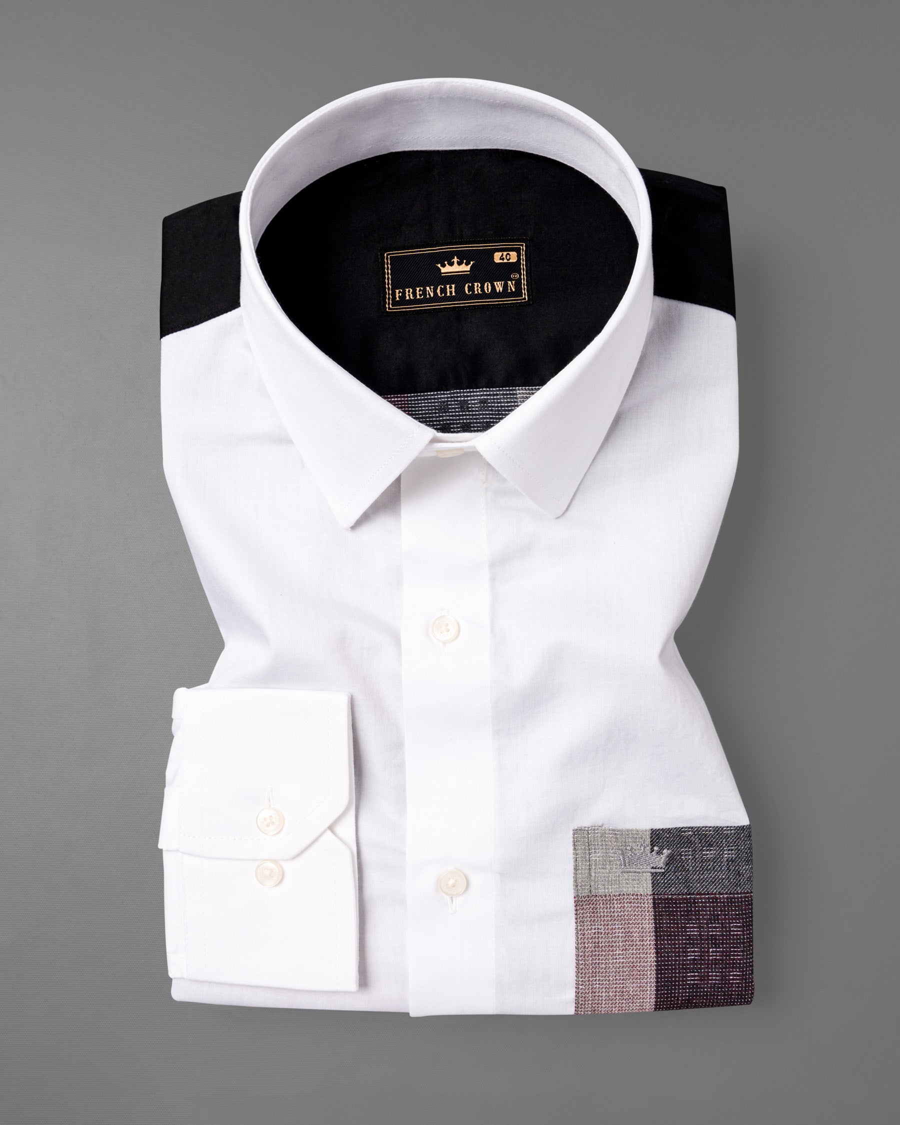 Bright White with Black Checkered Super Soft Premium Cotton Shirt