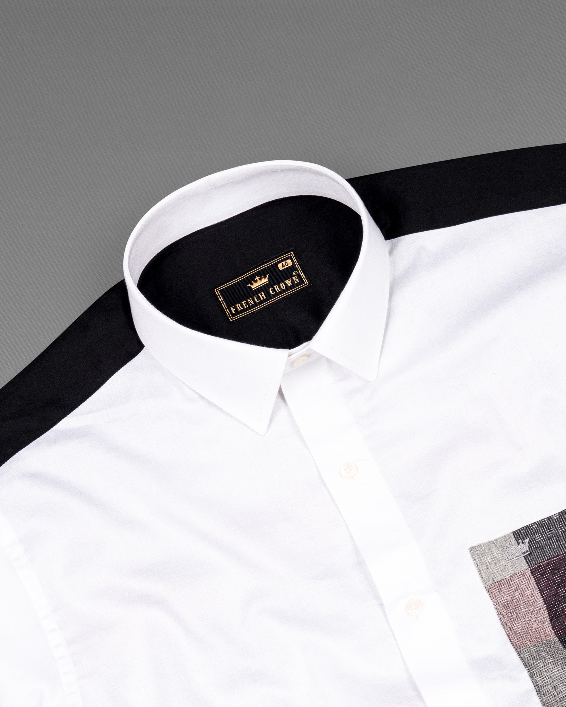 Bright White with Black Checkered Super Soft Premium Cotton Shirt