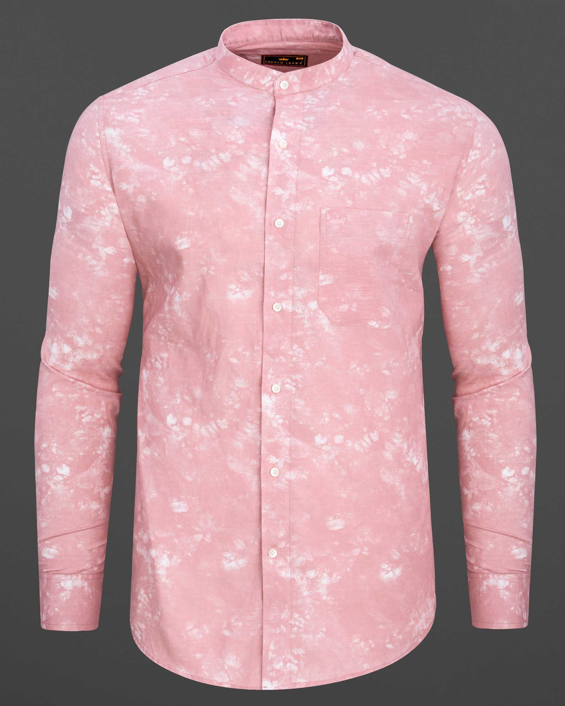 Azalea Pink Tie Dye Luxurious Linen Shirt 6621-M-38,6621-M-H-38,6621-M-39,6621-M-H-39,6621-M-40,6621-M-H-40,6621-M-42,6621-M-H-42,6621-M-44,6621-M-H-44,6621-M-46,6621-M-H-46,6621-M-48,6621-M-H-48,6621-M-50,6621-M-H-50,6621-M-52,6621-M-H-52