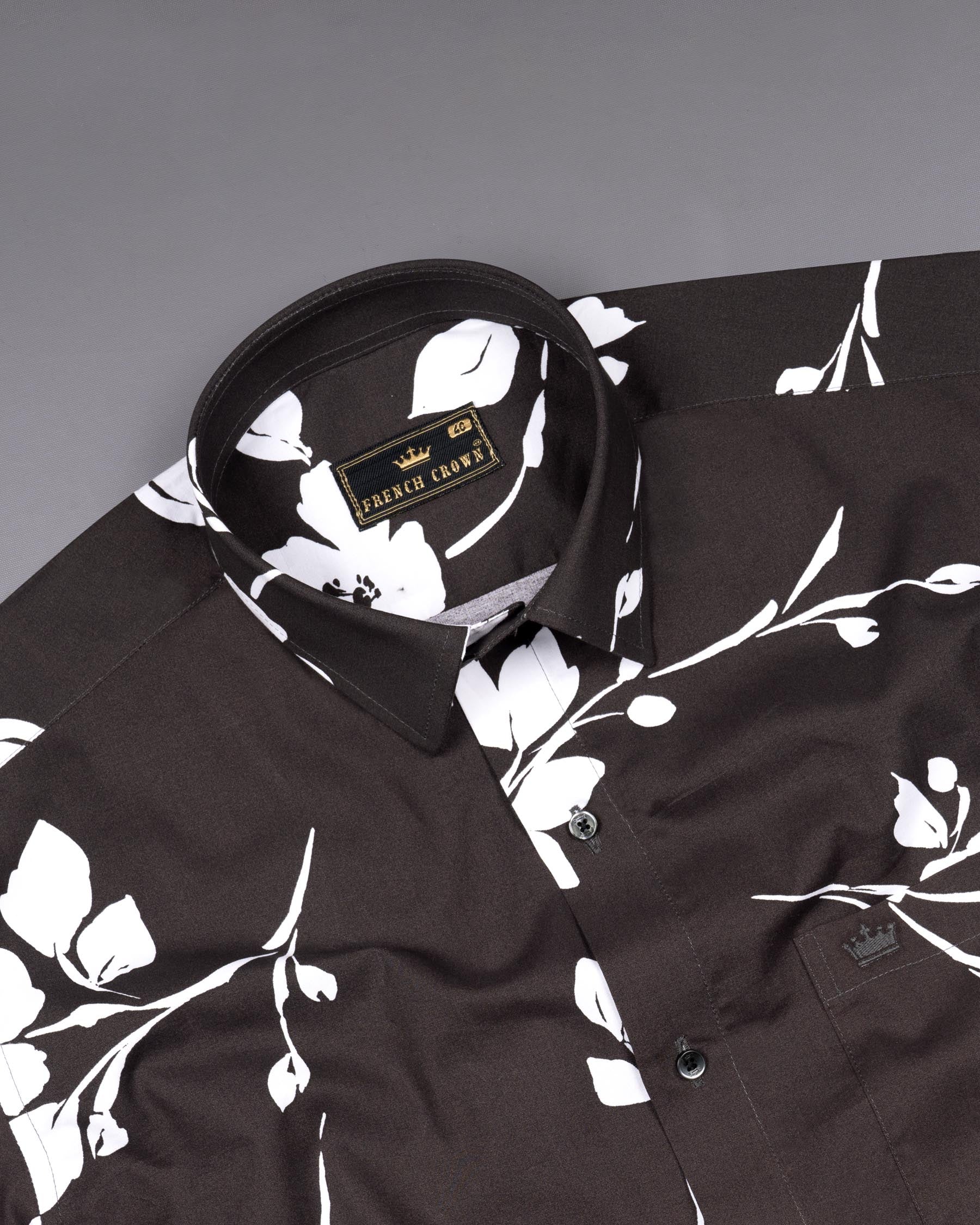 Thunder Brown Floral Printed Premium Cotton Shirt 6630-BLK-38,6630-BLK-H-38,6630-BLK-39,6630-BLK-H-39,6630-BLK-40,6630-BLK-H-40,6630-BLK-42,6630-BLK-H-42,6630-BLK-44,6630-BLK-H-44,6630-BLK-46,6630-BLK-H-46,6630-BLK-48,6630-BLK-H-48,6630-BLK-50,6630-BLK-H-50,6630-BLK-52,6630-BLK-H-52