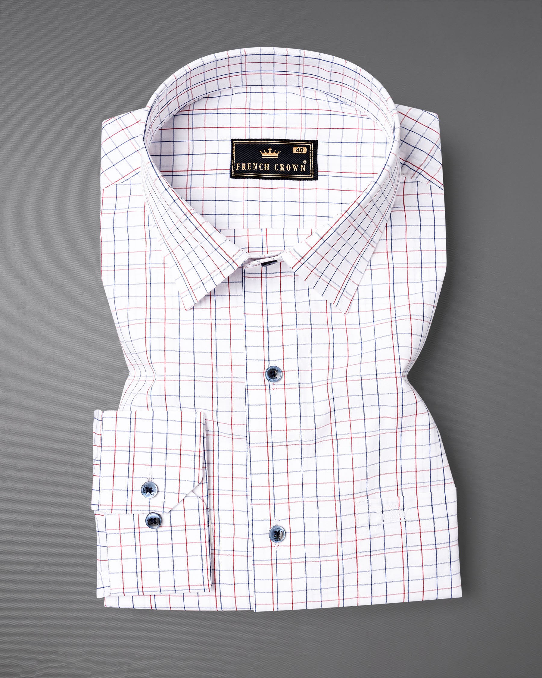 Bright White Checkered Premium Cotton Shirt 6644-BLE-38,6644-BLE-H-38,6644-BLE-39,6644-BLE-H-39,6644-BLE-40,6644-BLE-H-40,6644-BLE-42,6644-BLE-H-42,6644-BLE-44,6644-BLE-H-44,6644-BLE-46,6644-BLE-H-46,6644-BLE-48,6644-BLE-H-48,6644-BLE-50,6644-BLE-H-50,6644-BLE-52,6644-BLE-H-52