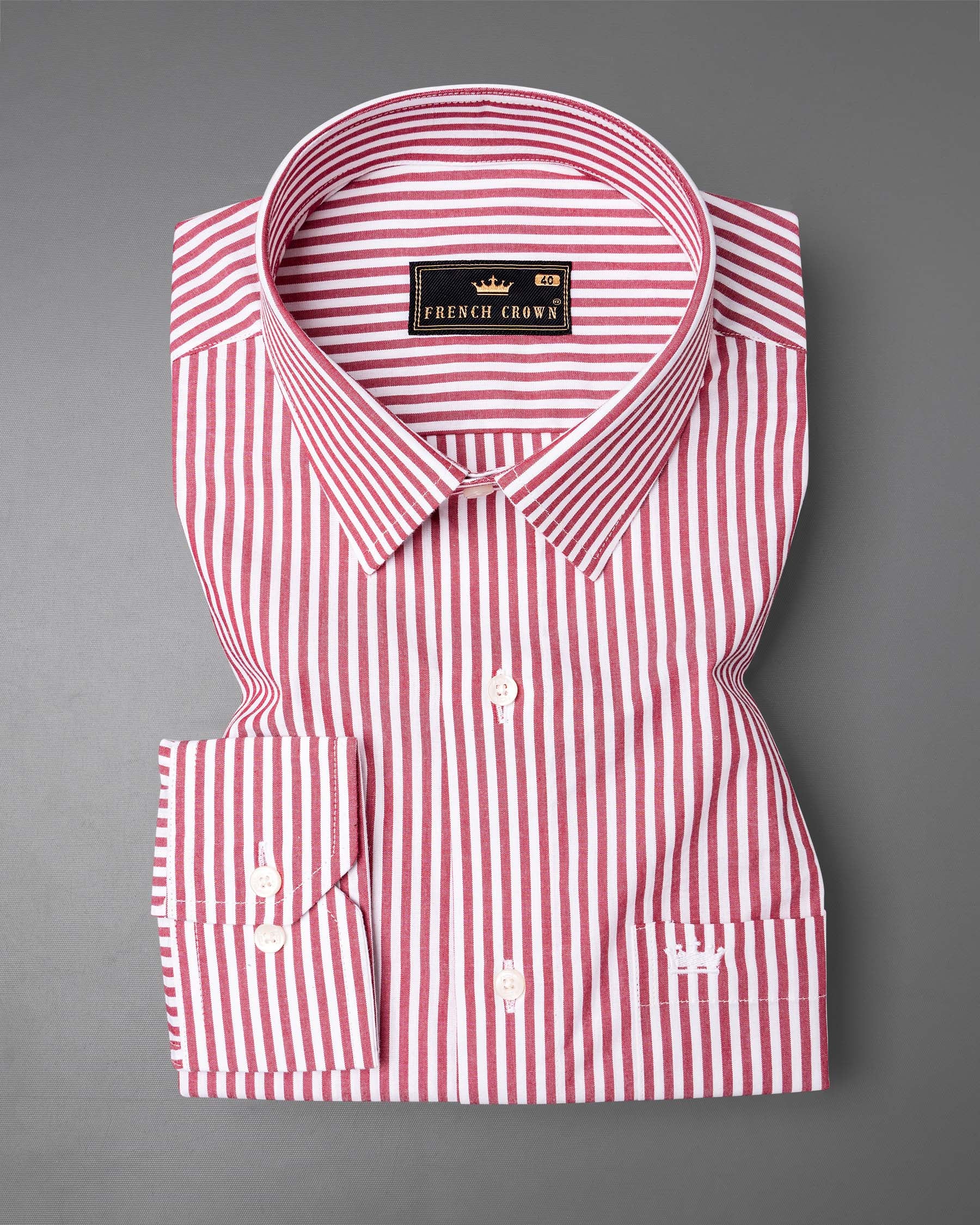 Red and White Striped Premium Cotton Shirt 6686-38,6686-38,6686-39,6686-39,6686-40,6686-40,6686-42,6686-42,6686-44,6686-44,6686-46,6686-46,6686-48,6686-48,6686-50,6686-50,6686-52,6686-52