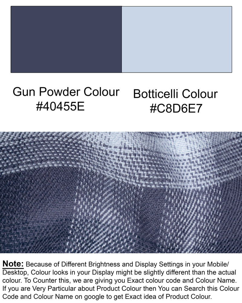 GunPowder and Botticelli Blue Plaid Premium Twill Textured Premium Cotton Shirt 6706-BD-38,6706-BD-38,6706-BD-39,6706-BD-39,6706-BD-40,6706-BD-40,6706-BD-42,6706-BD-42,6706-BD-44,6706-BD-44,6706-BD-46,6706-BD-46,6706-BD-48,6706-BD-48,6706-BD-50,6706-BD-50,6706-BD-52,6706-BD-52