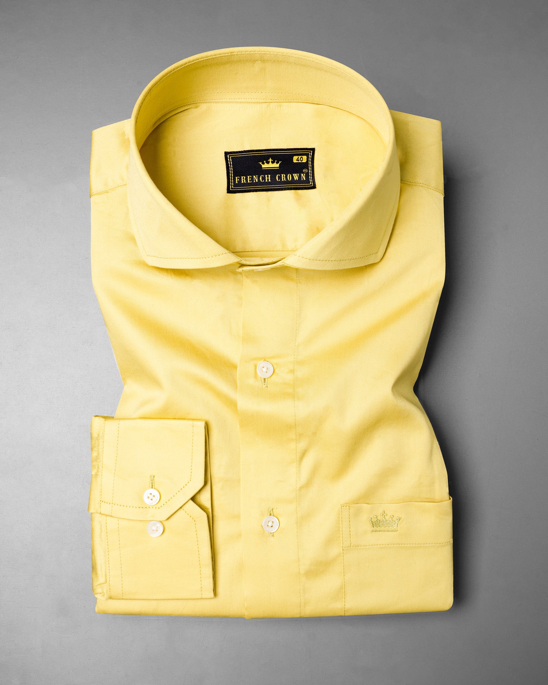 トップス GOLDEN  BOYFRIEND SHIRT Golden Glow Formal/Casual Plain-Solid Premium Cotton Shirt For Men
