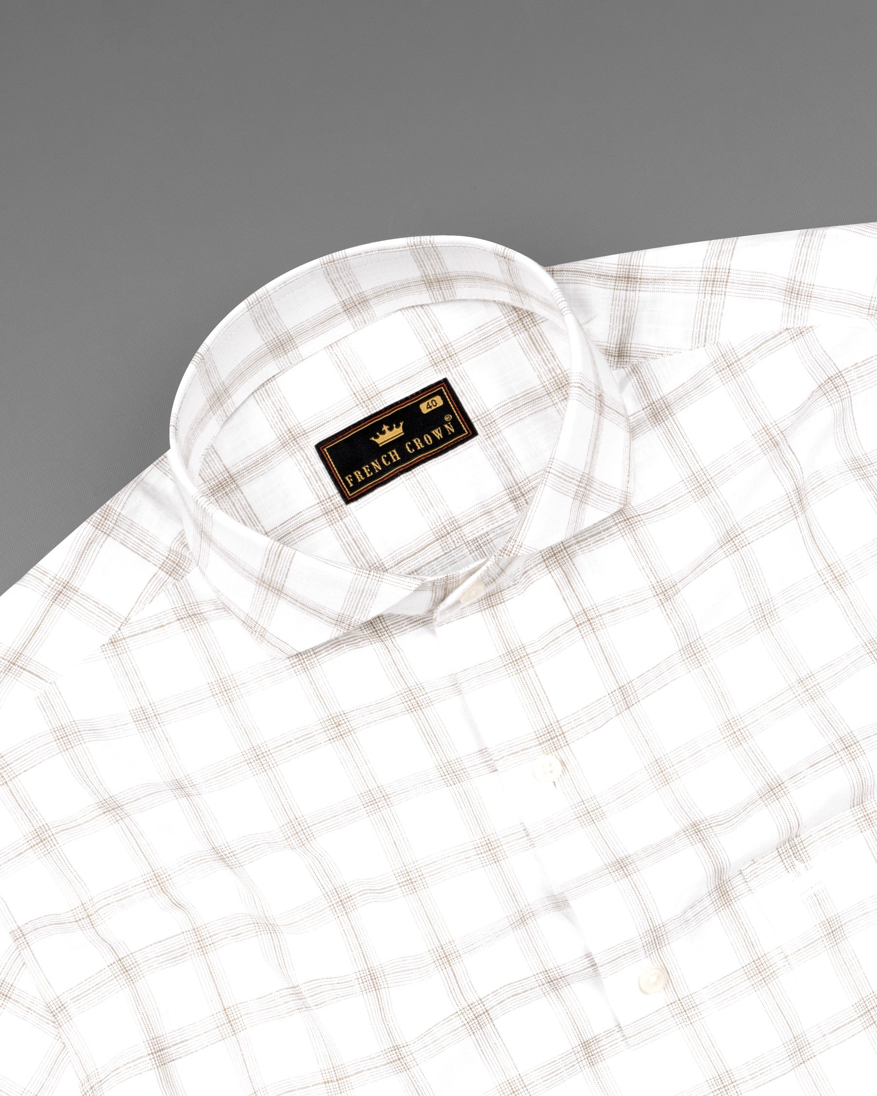 Bright White Windowpane Luxurious Linen Shirt 6726-CA-38,6726-CA-38,6726-CA-39,6726-CA-39,6726-CA-40,6726-CA-40,6726-CA-42,6726-CA-42,6726-CA-44,6726-CA-44,6726-CA-46,6726-CA-46,6726-CA-48,6726-CA-48,6726-CA-50,6726-CA-50,6726-CA-52,6726-CA-52