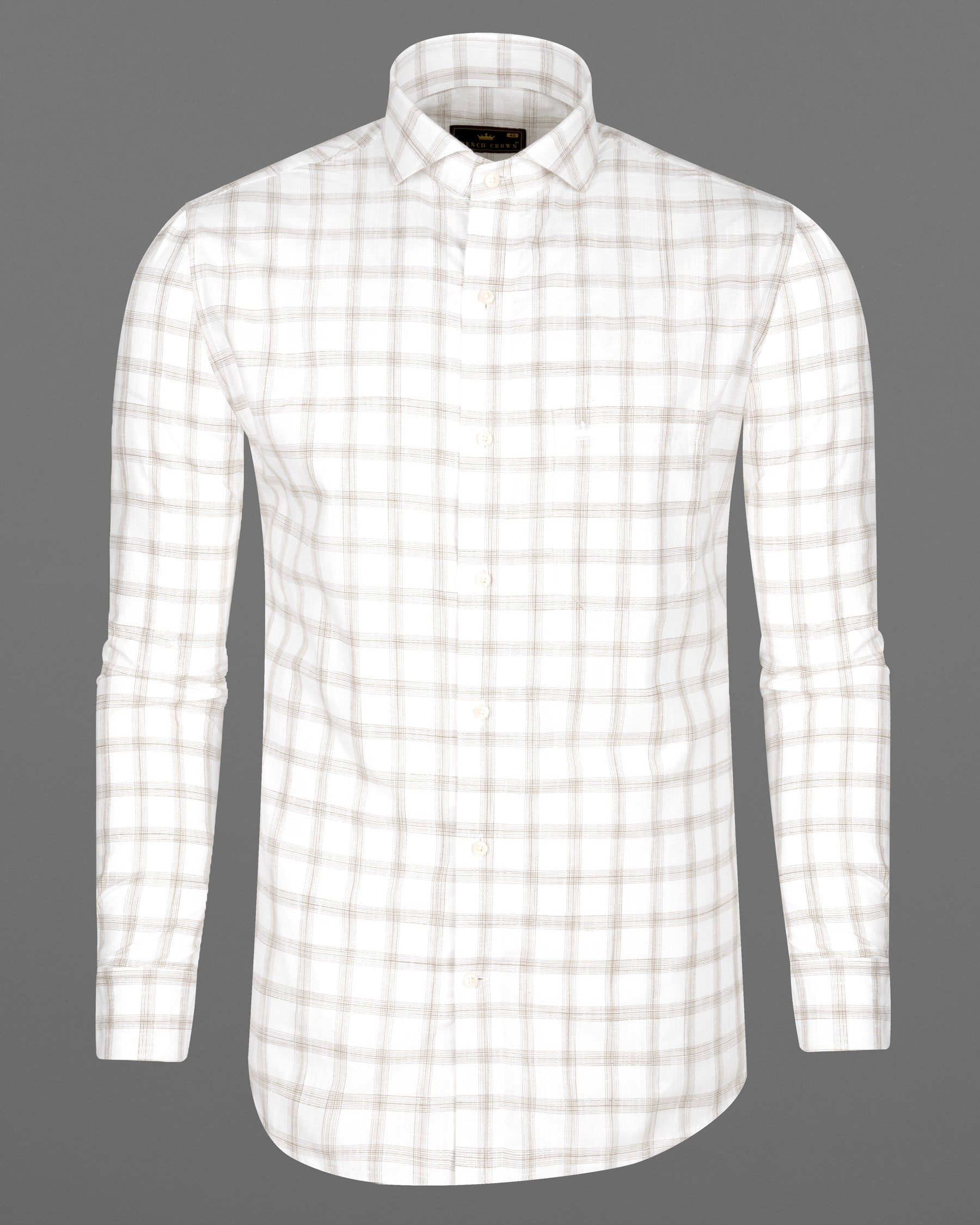 Bright White Windowpane Luxurious Linen Shirt 6726-CA-38,6726-CA-38,6726-CA-39,6726-CA-39,6726-CA-40,6726-CA-40,6726-CA-42,6726-CA-42,6726-CA-44,6726-CA-44,6726-CA-46,6726-CA-46,6726-CA-48,6726-CA-48,6726-CA-50,6726-CA-50,6726-CA-52,6726-CA-52