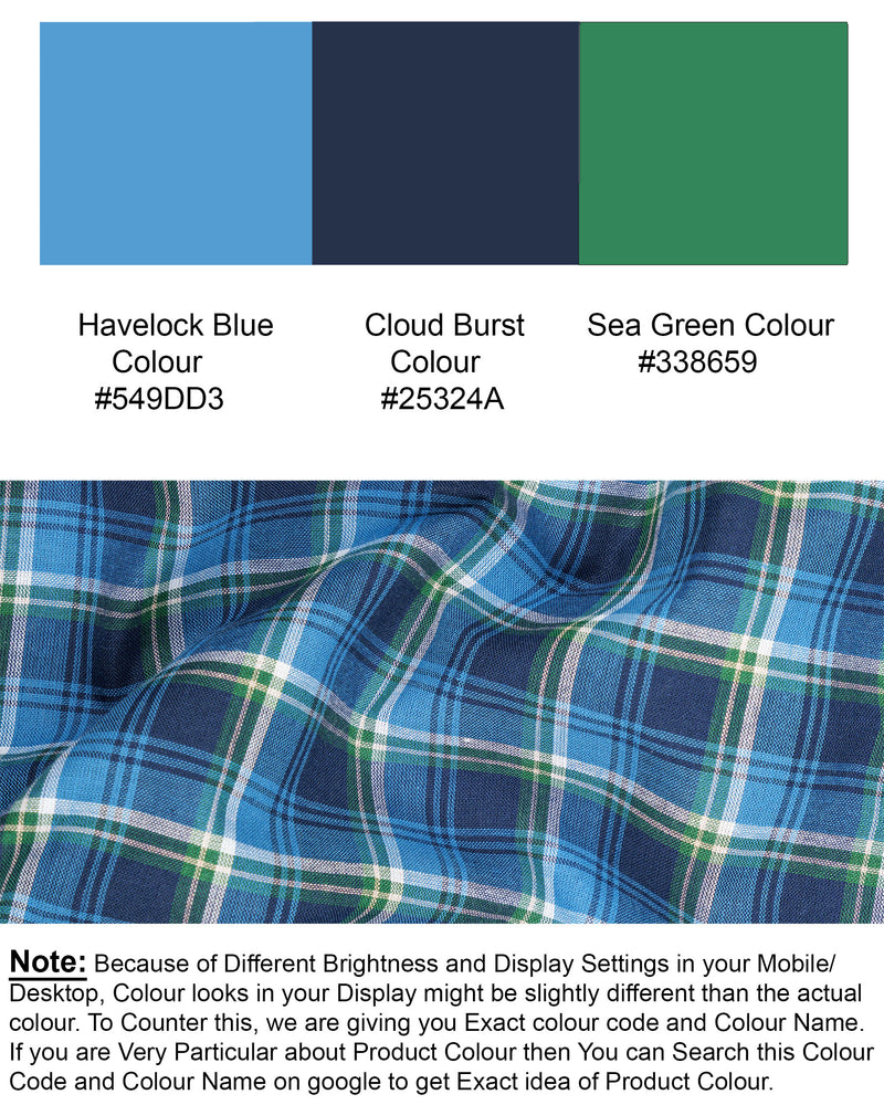 Havelock Blue with Cloud Burst Plaid Premium Cotton Shirt 6727-BD-38,6727-BD-38,6727-BD-39,6727-BD-39,6727-BD-40,6727-BD-40,6727-BD-42,6727-BD-42,6727-BD-44,6727-BD-44,6727-BD-46,6727-BD-46,6727-BD-48,6727-BD-48,6727-BD-50,6727-BD-50,6727-BD-52,6727-BD-52