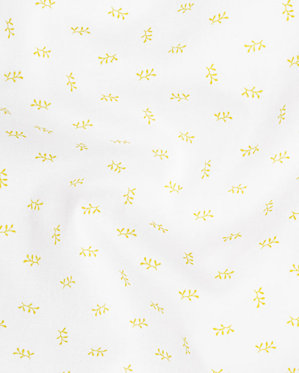 Bright White Leaves Printed Super S0oft Premium Cotton Shirt  6731-38,6731-38,6731-39,6731-39,6731-40,6731-40,6731-42,6731-42,6731-44,6731-44,6731-46,6731-46,6731-48,6731-48,6731-50,6731-50,6731-52,6731-52