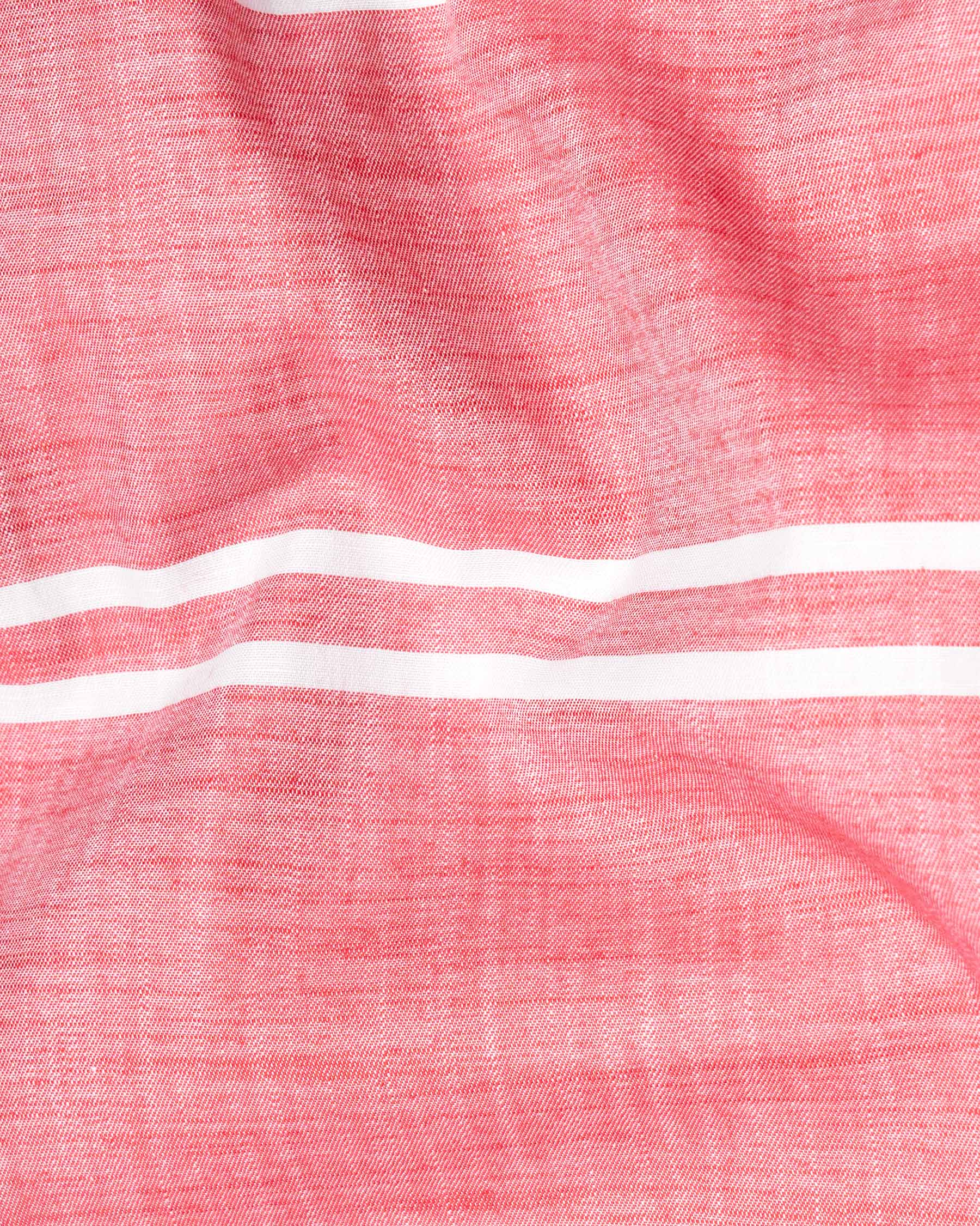 Salmon Pink and white Striped Chambray  Shirt  6767-BD-38,6767-BD-38,6767-BD-39,6767-BD-39,6767-BD-40,6767-BD-40,6767-BD-42,6767-BD-42,6767-BD-44,6767-BD-44,6767-BD-46,6767-BD-46,6767-BD-48,6767-BD-48,6767-BD-50,6767-BD-50,6767-BD-52,6767-BD-52