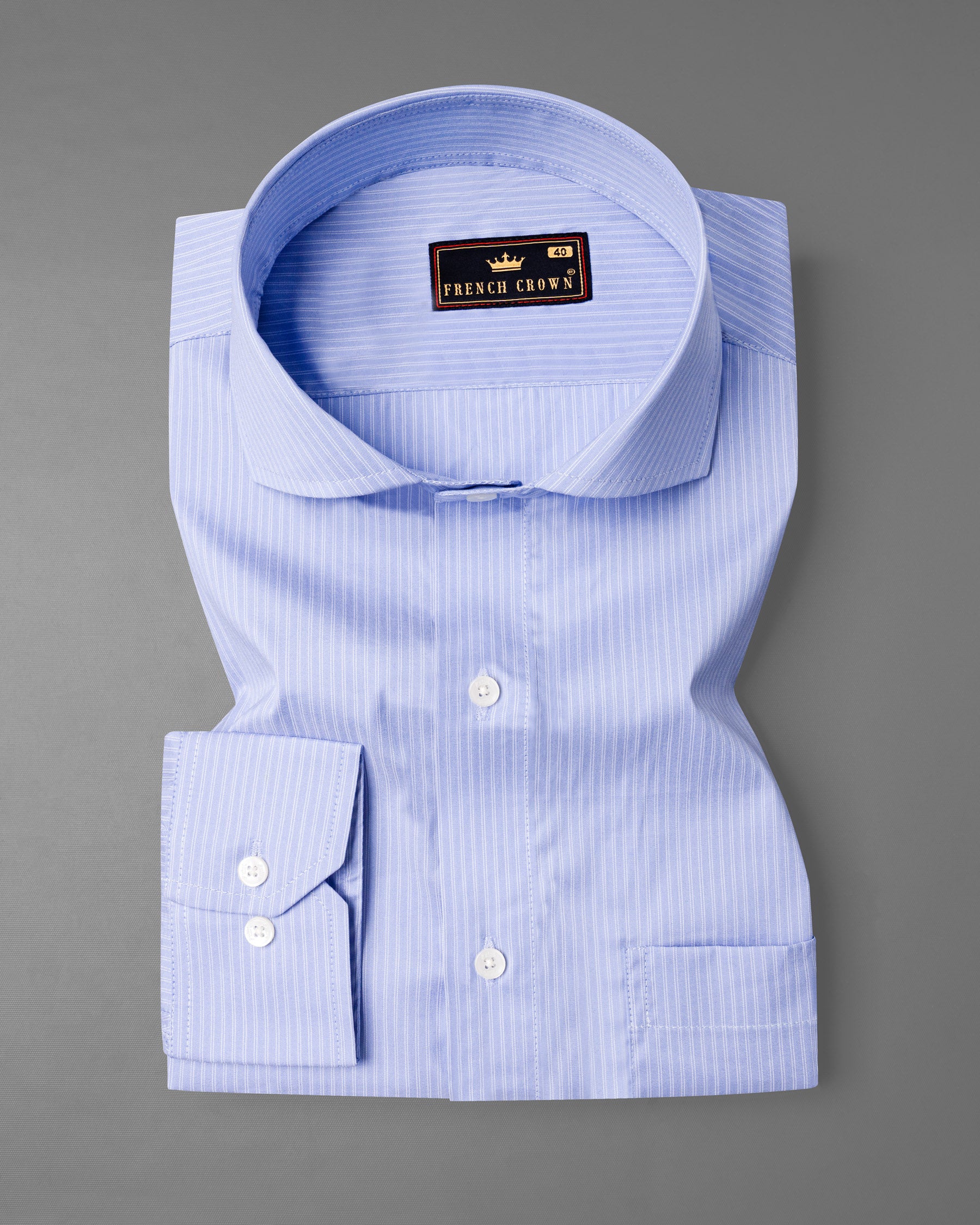 Casper Blue Striped Premium Cotton Shirt 6777-CA-38,6777-CA-38,6777-CA-39,6777-CA-39,6777-CA-40,6777-CA-40,6777-CA-42,6777-CA-42,6777-CA-44,6777-CA-44,6777-CA-46,6777-CA-46,6777-CA-48,6777-CA-48,6777-CA-50,6777-CA-50,6777-CA-52,6777-CA-52