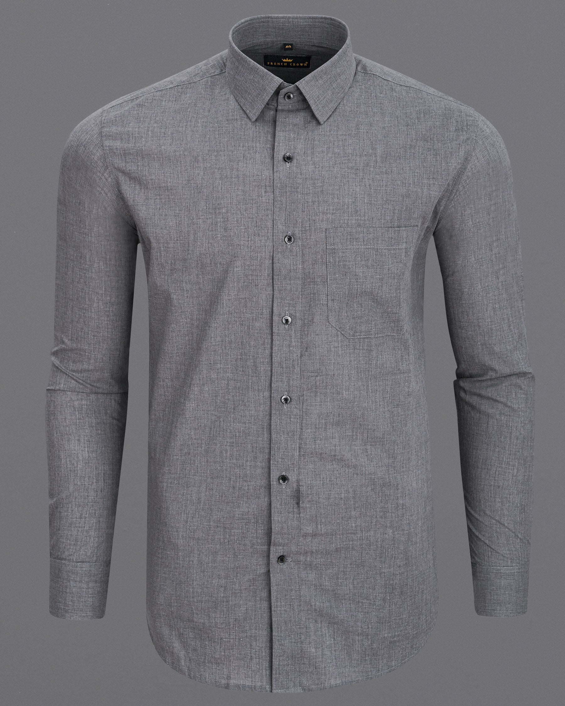 Topaz Gray Premium Cotton Shirt 6779-BLK-38,6779-BLK-38,6779-BLK-39,6779-BLK-39,6779-BLK-40,6779-BLK-40,6779-BLK-42,6779-BLK-42,6779-BLK-44,6779-BLK-44,6779-BLK-46,6779-BLK-46,6779-BLK-48,6779-BLK-48,6779-BLK-50,6779-BLK-50,6779-BLK-52,6779-BLK-52