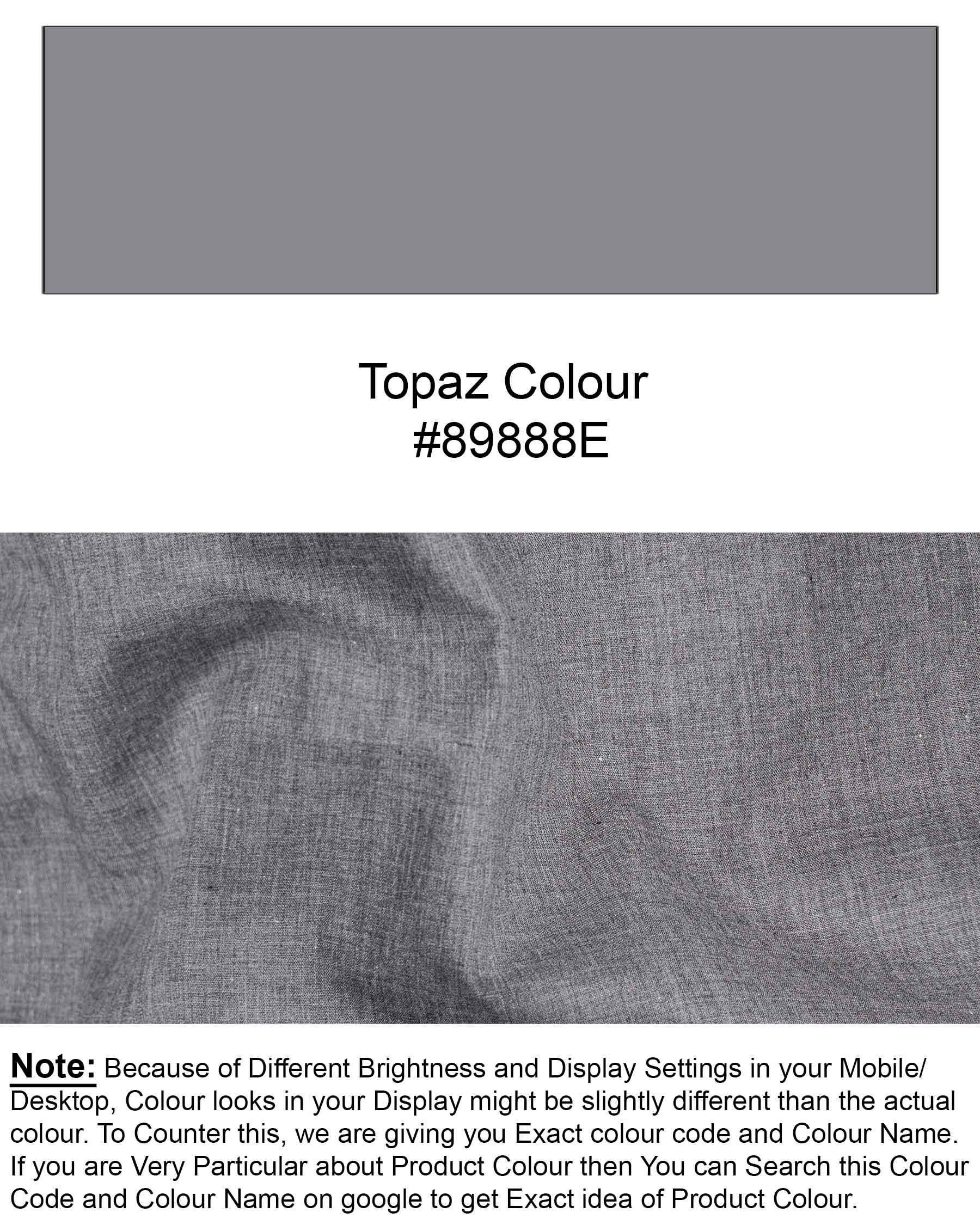 Topaz Gray Premium Cotton Shirt