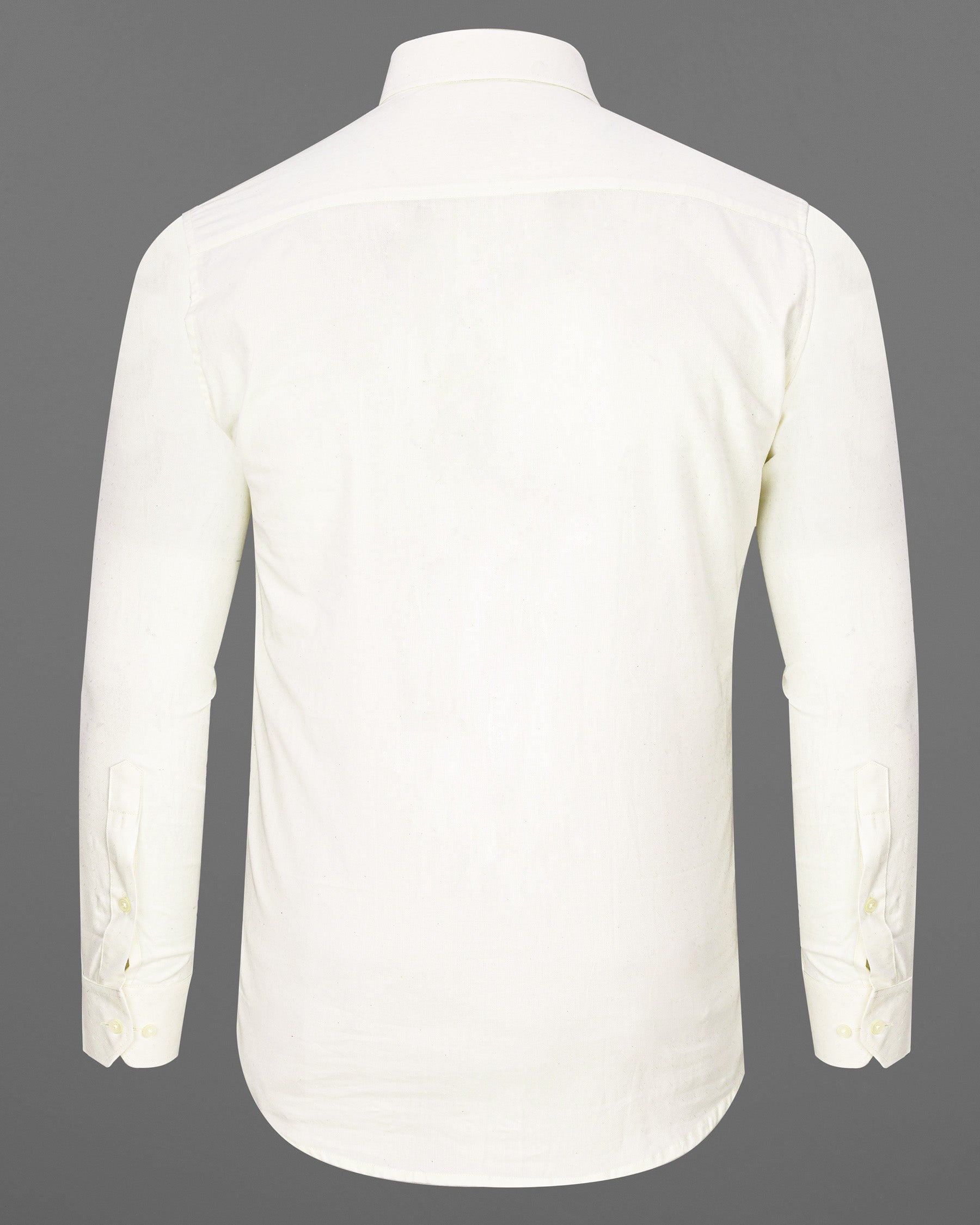 Merino Cream Dobby Textured Premium Giza Cotton Shirt