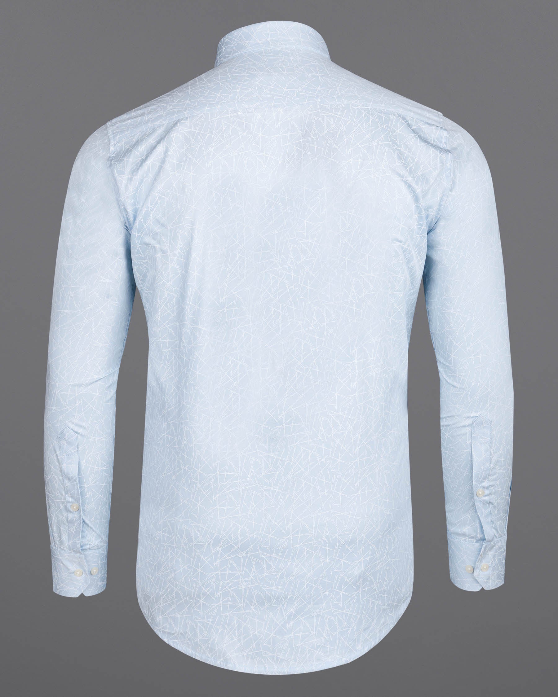 Mystic Blue Scribbled Printed Super Soft Premium Cotton Shirt