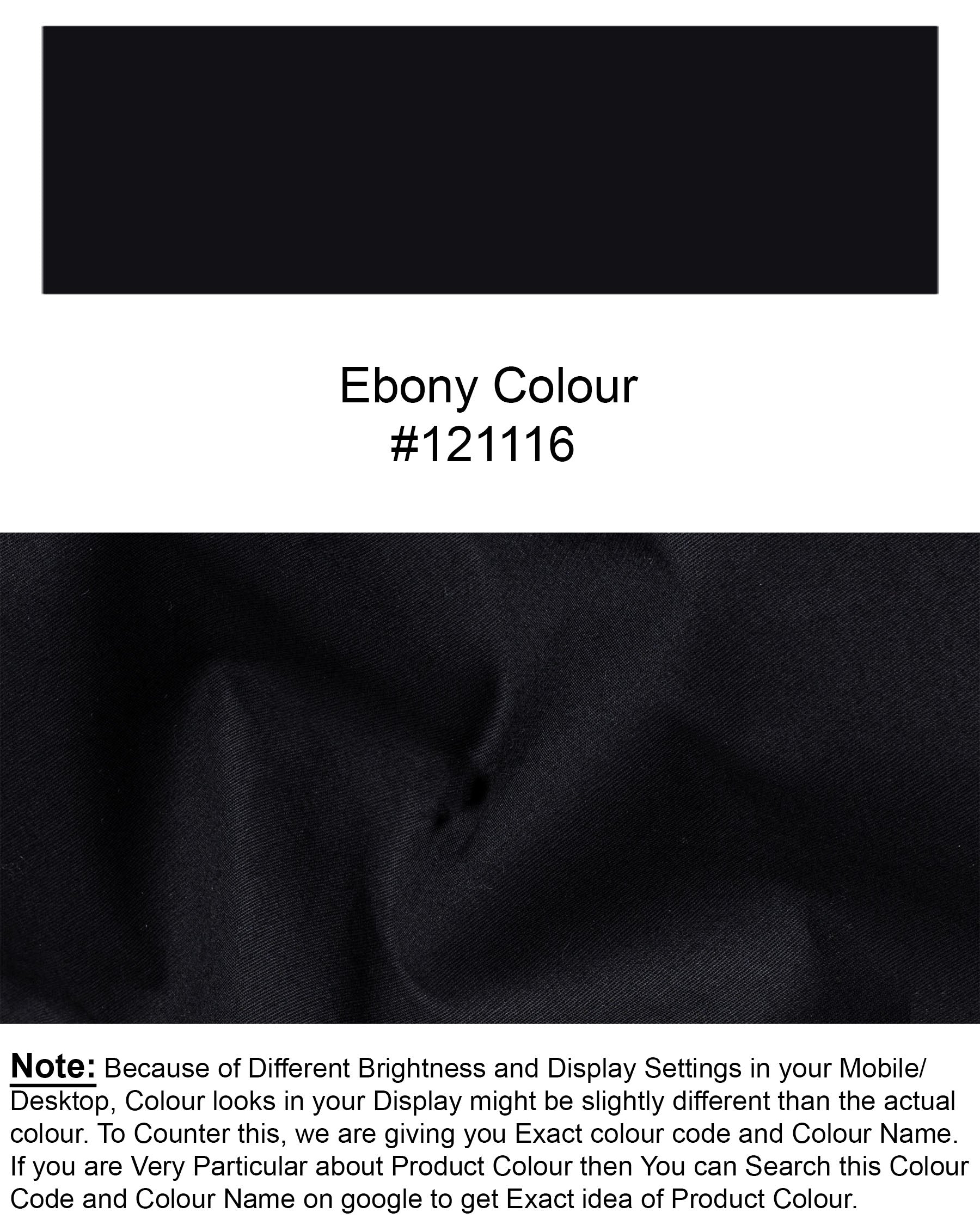 Ebony Black Premium Cotton Shirt
