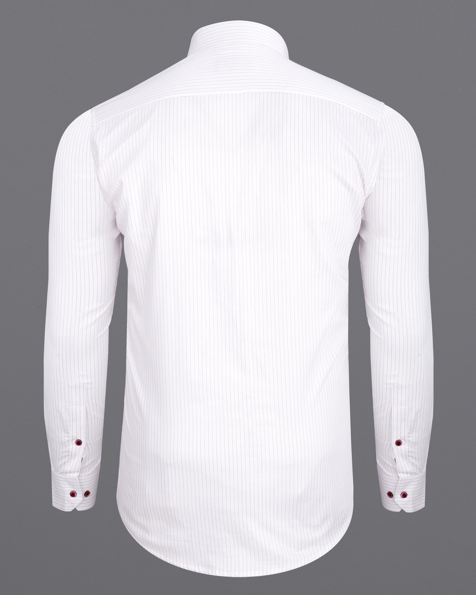 Catskill White With Thistle Striped Twill Premium Cotton Shirt