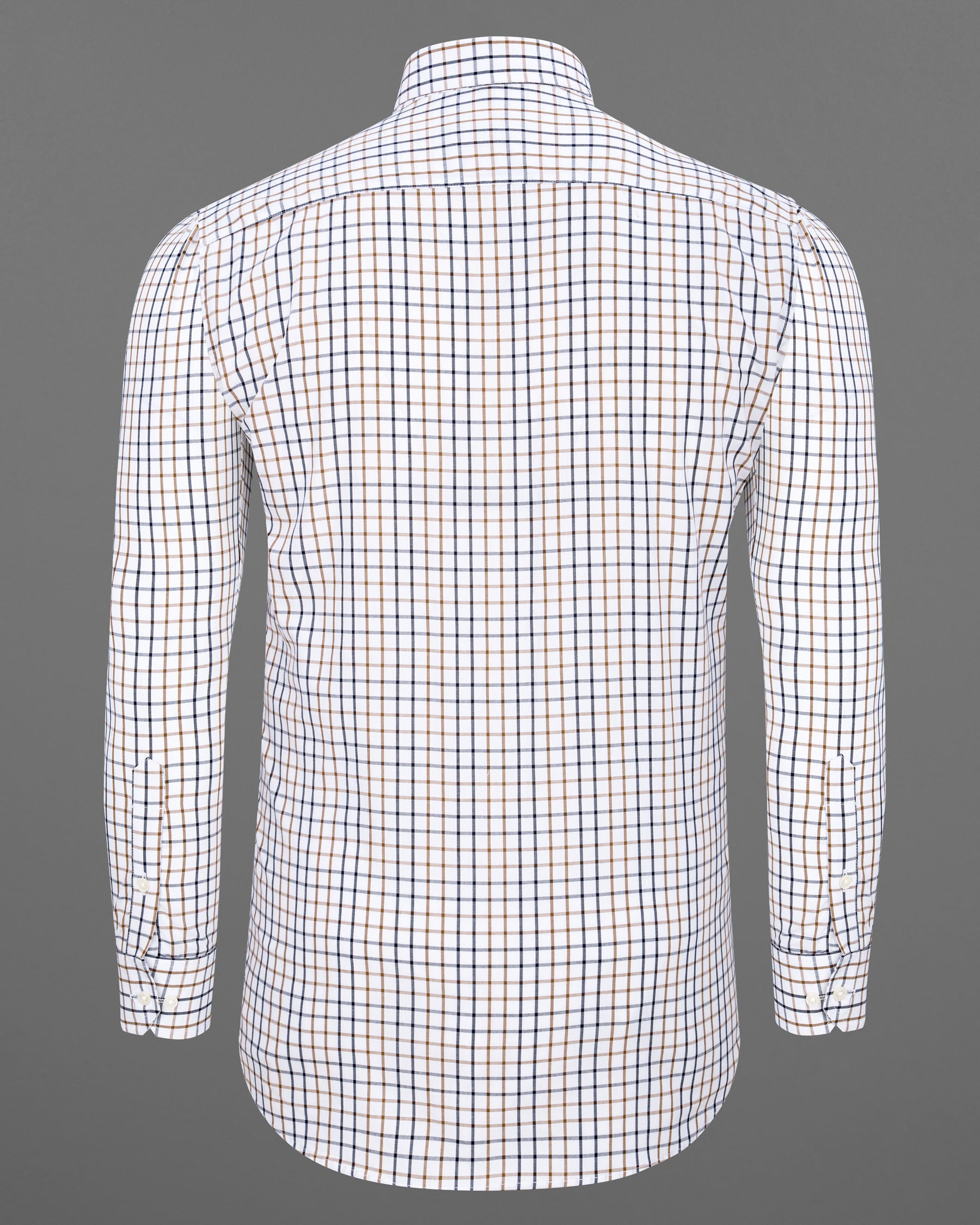 Bright White and Potters Brown Checkered Premium Cotton Shirt 6896-38,6896-38,6896-39,6896-39,6896-40,6896-40,6896-42,6896-42,6896-44,6896-44,6896-46,6896-46,6896-48,6896-48,6896-50,6896-50,6896-52,6896-52