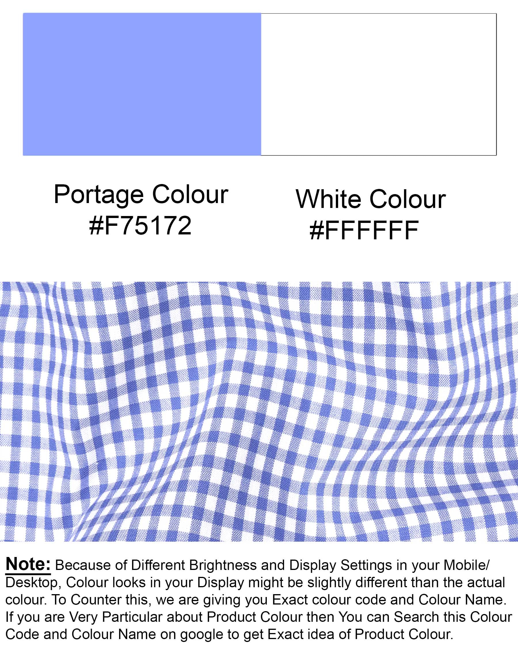 Portage Blue Checkered Premium Cotton Shirt 6934-38,6934-38,6934-39,6934-39,6934-40,6934-40,6934-42,6934-42,6934-44,6934-44,6934-46,6934-46,6934-48,6934-48,6934-50,6934-50,6934-52,6934-52