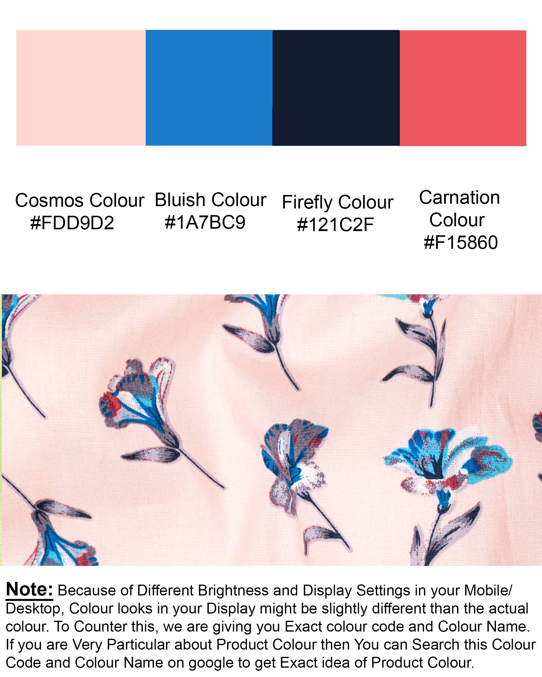 Cosmos Floral Printed Premium Cotton Shirt 6938-BLE-38,6938-BLE-H-38,6938-BLE-39,6938-BLE-H-39,6938-BLE-40,6938-BLE-H-40,6938-BLE-42,6938-BLE-H-42,6938-BLE-44,6938-BLE-H-44,6938-BLE-46,6938-BLE-H-46,6938-BLE-48,6938-BLE-H-48,6938-BLE-50,6938-BLE-H-50,6938-BLE-52,6938-BLE-H-52