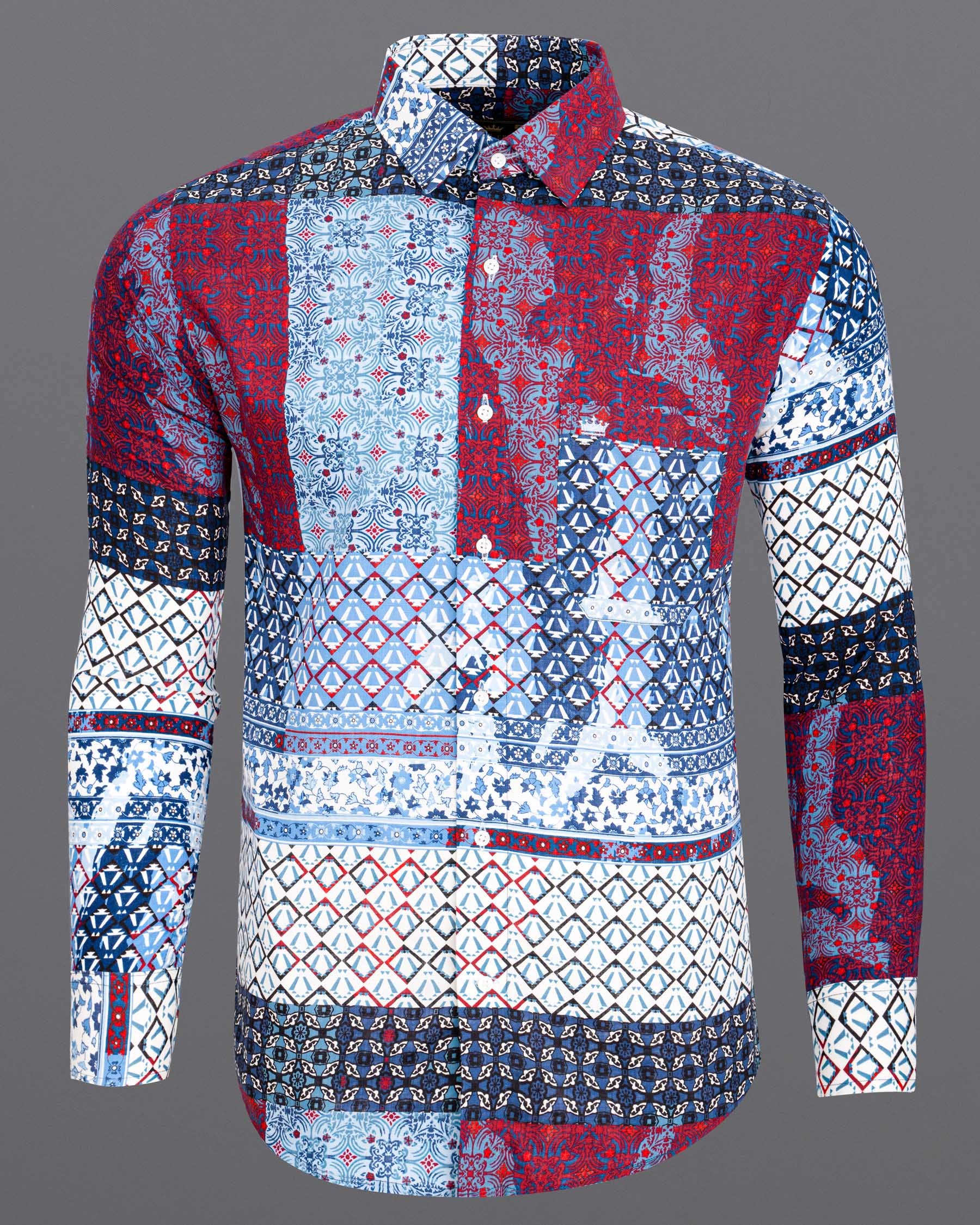 Danube with Cobalt Blue Multicolor Printed Luxurious Linen Shirt 6941-38,6941-H-38,6941-39,6941-H-39,6941-40,6941-H-40,6941-42,6941-H-42,6941-44,6941-H-44,6941-46,6941-H-46,6941-48,6941-H-48,6941-50,6941-H-50,6941-52,6941-H-52