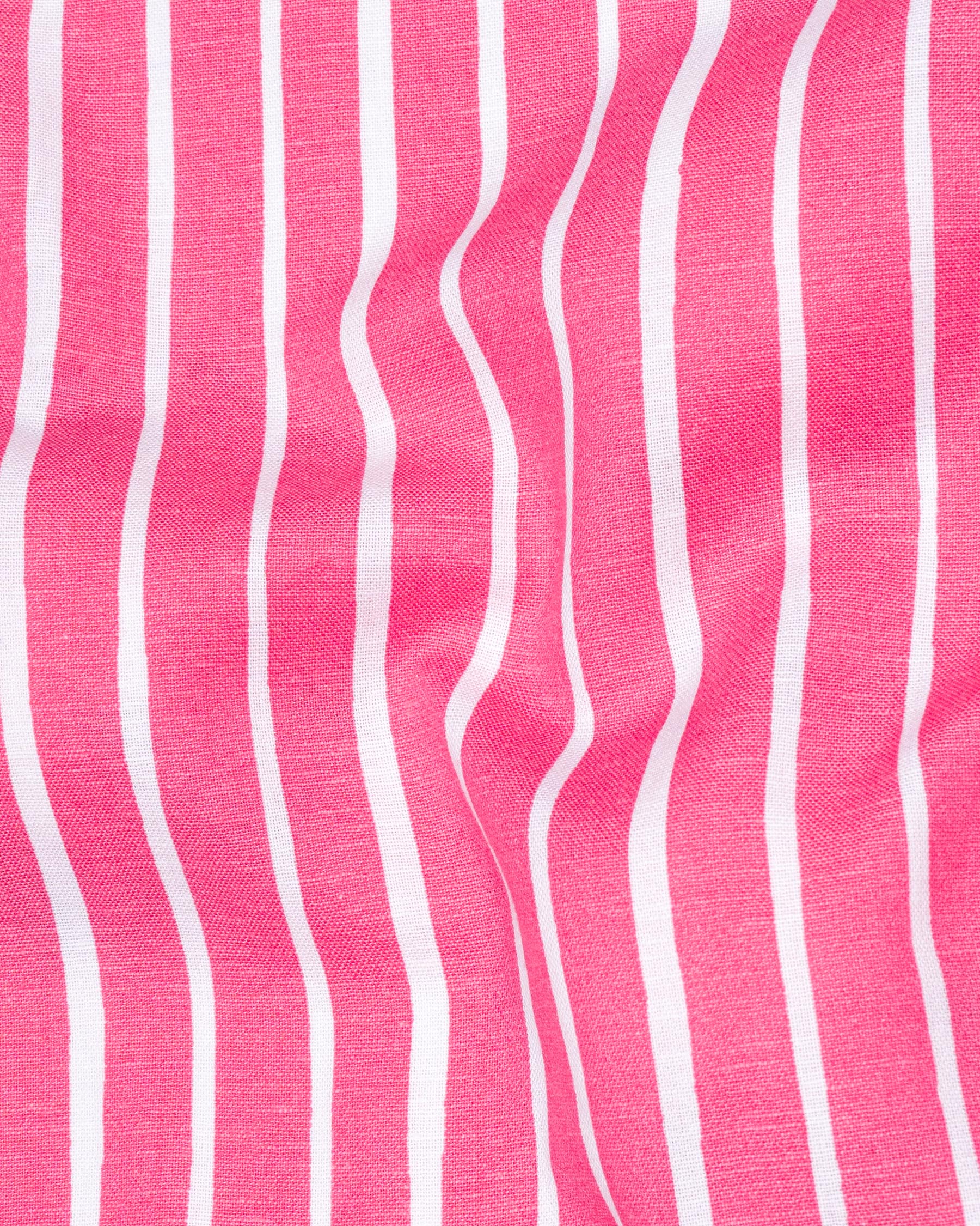Brink Pink with White Striped Premium Tencel Kurta Shirt 6944-KS-38,6944-KS-H-38,6944-KS-39,6944-KS-H-39,6944-KS-40,6944-KS-H-40,6944-KS-42,6944-KS-H-42,6944-KS-44,6944-KS-H-44,6944-KS-46,6944-KS-H-46,6944-KS-48,6944-KS-H-48,6944-KS-50,6944-KS-H-50,6944-KS-52,6944-KS-H-52