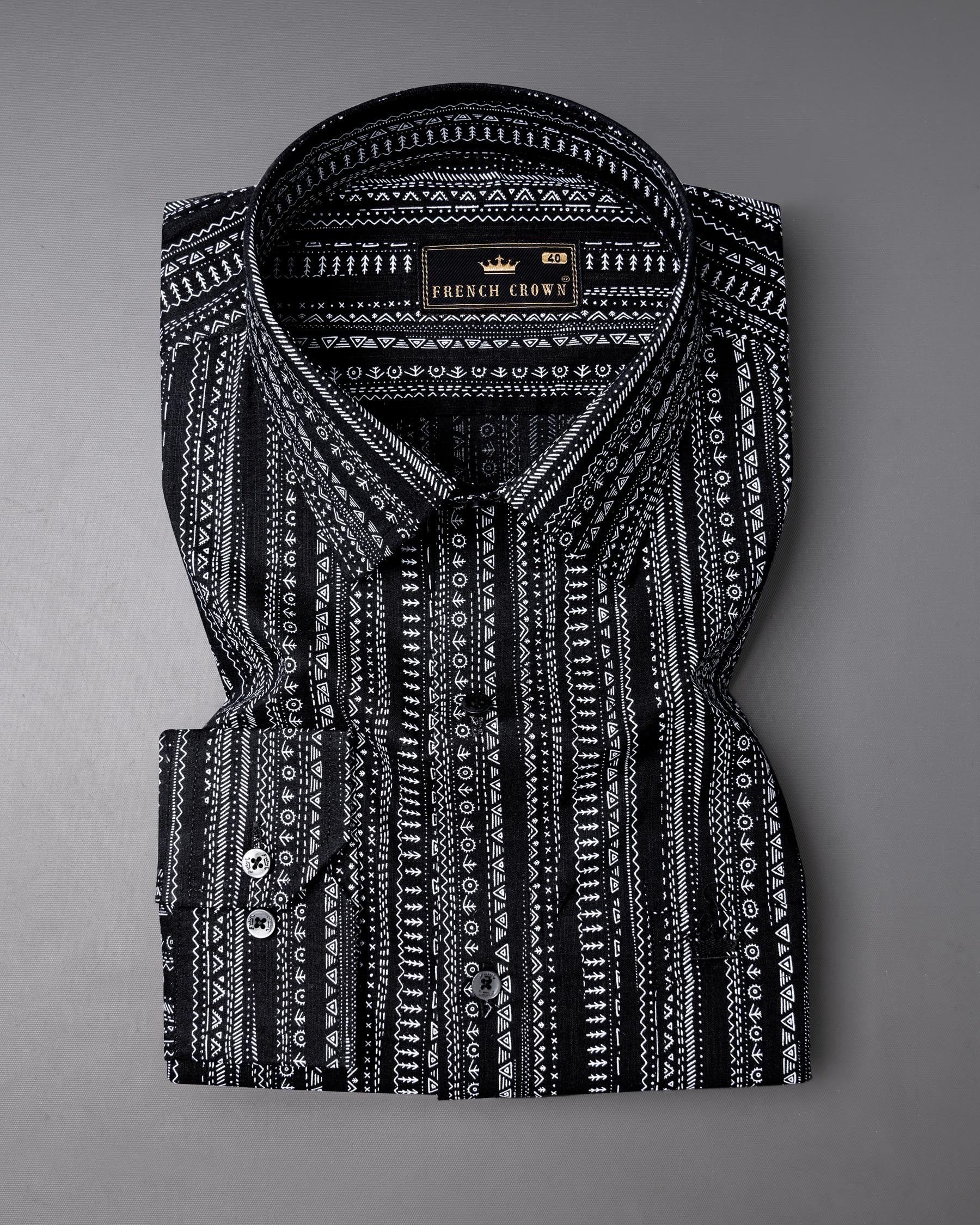 Vulcan Black Ancient art Printed Premium Cotton Shirt 6965-BLK-38,6965-BLK-H-38,6965-BLK-39,6965-BLK-H-39,6965-BLK-40,6965-BLK-H-40,6965-BLK-42,6965-BLK-H-42,6965-BLK-44,6965-BLK-H-44,6965-BLK-46,6965-BLK-H-46,6965-BLK-48,6965-BLK-H-48,6965-BLK-50,6965-BLK-H-50,6965-BLK-52,6965-BLK-H-52