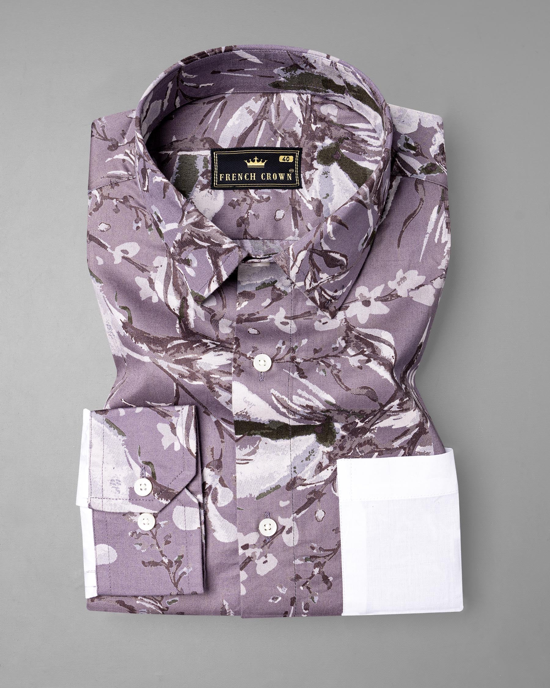 White and Bouquet Purple Floral Print Super Soft Premium Cotton designer Shirt 6991-P138-38,6991-P138-38,6991-P138-39,6991-P138-39,6991-P138-40,6991-P138-40,6991-P138-42,6991-P138-42,6991-P138-44,6991-P138-44,6991-P138-46,6991-P138-46,6991-P138-48,6991-P138-48,6991-P138-50,6991-P138-50,6991-P138-52,6991-P138-52