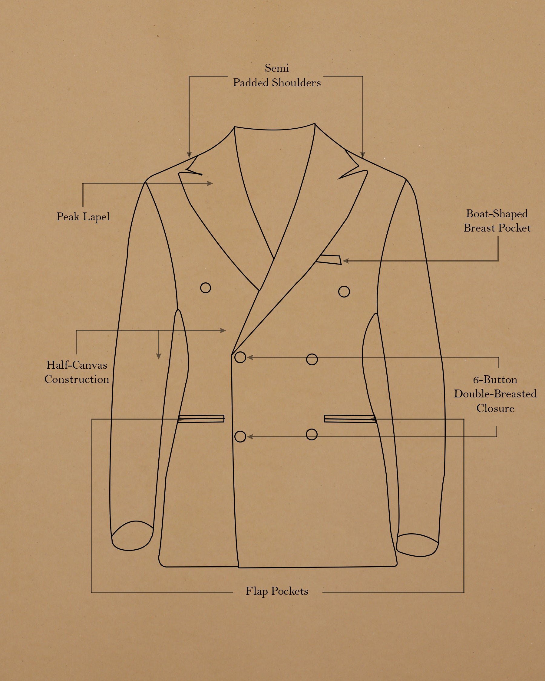 Grizzle Grey Subtle Windowpane Wool Rich Double Breasted Suit