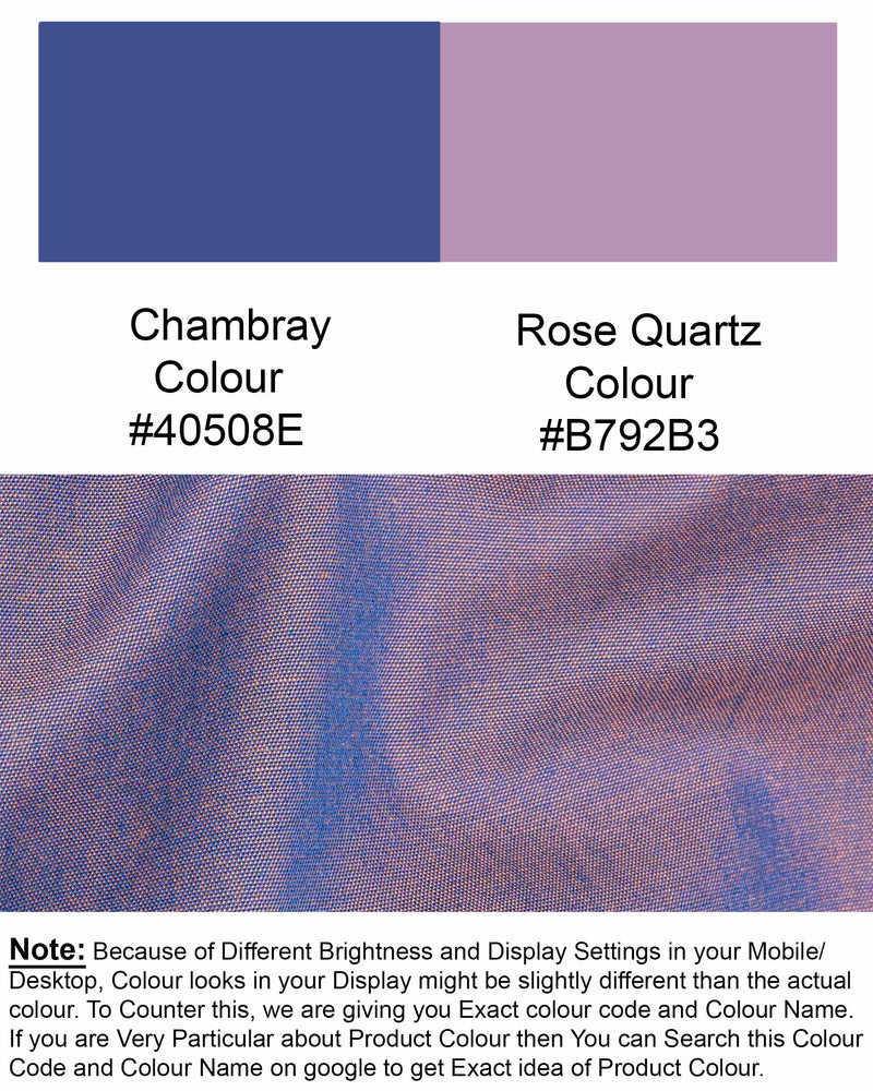 Chambray Blue and Rose Quartz Dual Tone Chambray Textured Premium Cotton Shirt 7054-CA-38, 7054-CA-H-38, 7054-CA-39, 7054-CA-H-39, 7054-CA-40, 7054-CA-H-40, 7054-CA-42, 7054-CA-H-42, 7054-CA-44, 7054-CA-H-44, 7054-CA-46, 7054-CA-H-46, 7054-CA-48, 7054-CA-H-48, 7054-CA-50, 7054-CA-H-50, 7054-CA-52, 7054-CA-H-52
