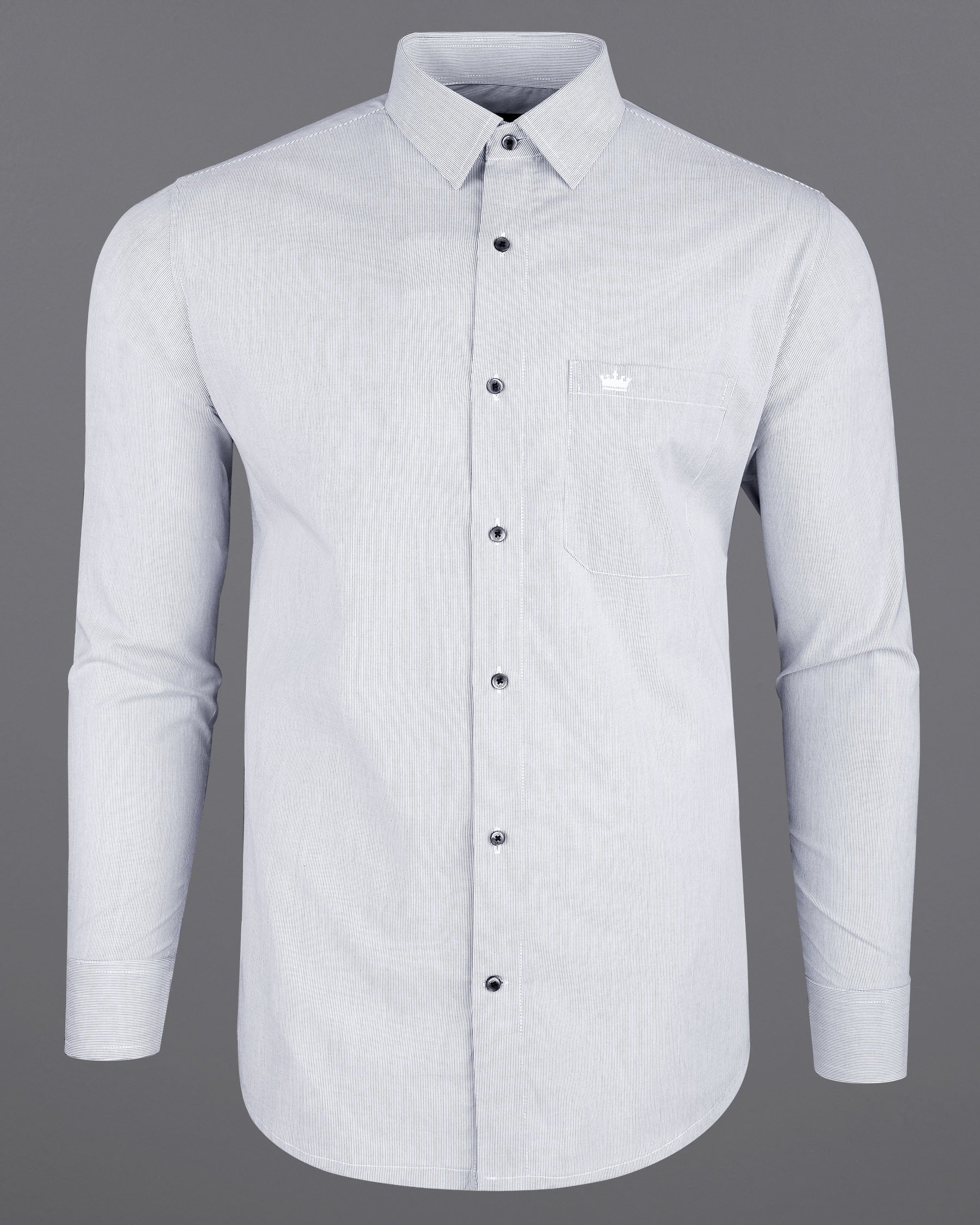 Spun Pearl Pinstriped Premium Cotton Shirt