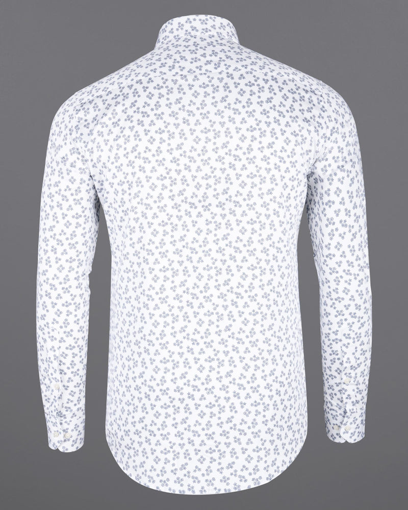 White and Kimberly Floral Super Soft Premium Cotton Shirt