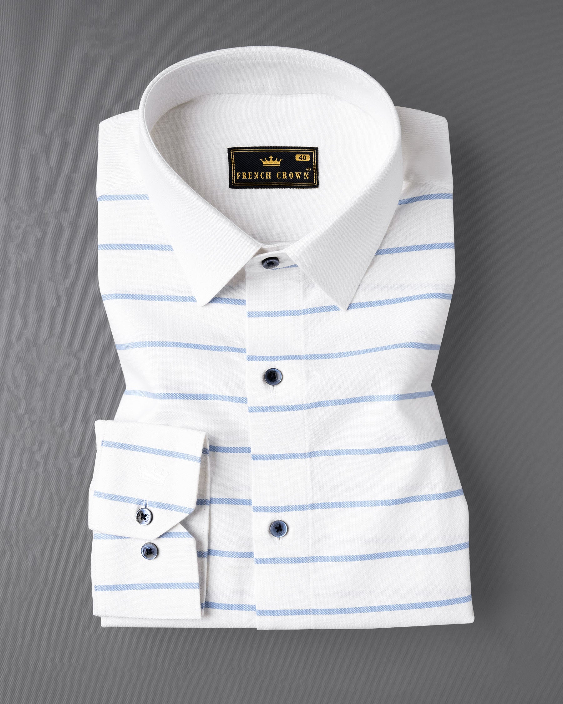 Bright White and Pale Cerulean Blue Horizontal Striped Royal Oxford Shirt 7073-BLE-38,7073-BLE-38,7073-BLE-39,7073-BLE-39,7073-BLE-40,7073-BLE-40,7073-BLE-42,7073-BLE-42,7073-BLE-44,7073-BLE-44,7073-BLE-46,7073-BLE-46,7073-BLE-48,7073-BLE-48,7073-BLE-50,7073-BLE-50,7073-BLE-52,7073-BLE-52