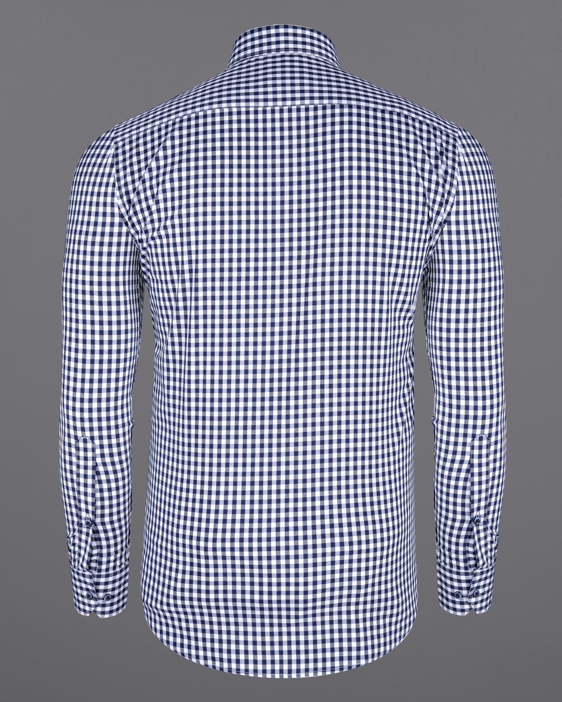 Madison Blue Gingham Premium Cotton Shirt