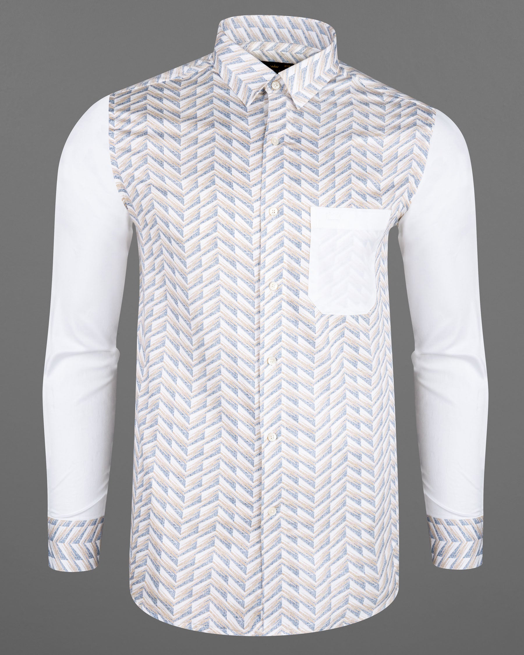 Mischka Gray and Mandys Brown Printed with Bright White Sleeves Super Soft Premium Cotton Designer Shirt 7083-P138-38,7083-P138-38,7083-P138-39,7083-P138-39,7083-P138-40,7083-P138-40,7083-P138-42,7083-P138-42,7083-P138-44,7083-P138-44,7083-P138-46,7083-P138-46,7083-P138-48,7083-P138-48,7083-P138-50,7083-P138-50,7083-P138-52,7083-P138-52