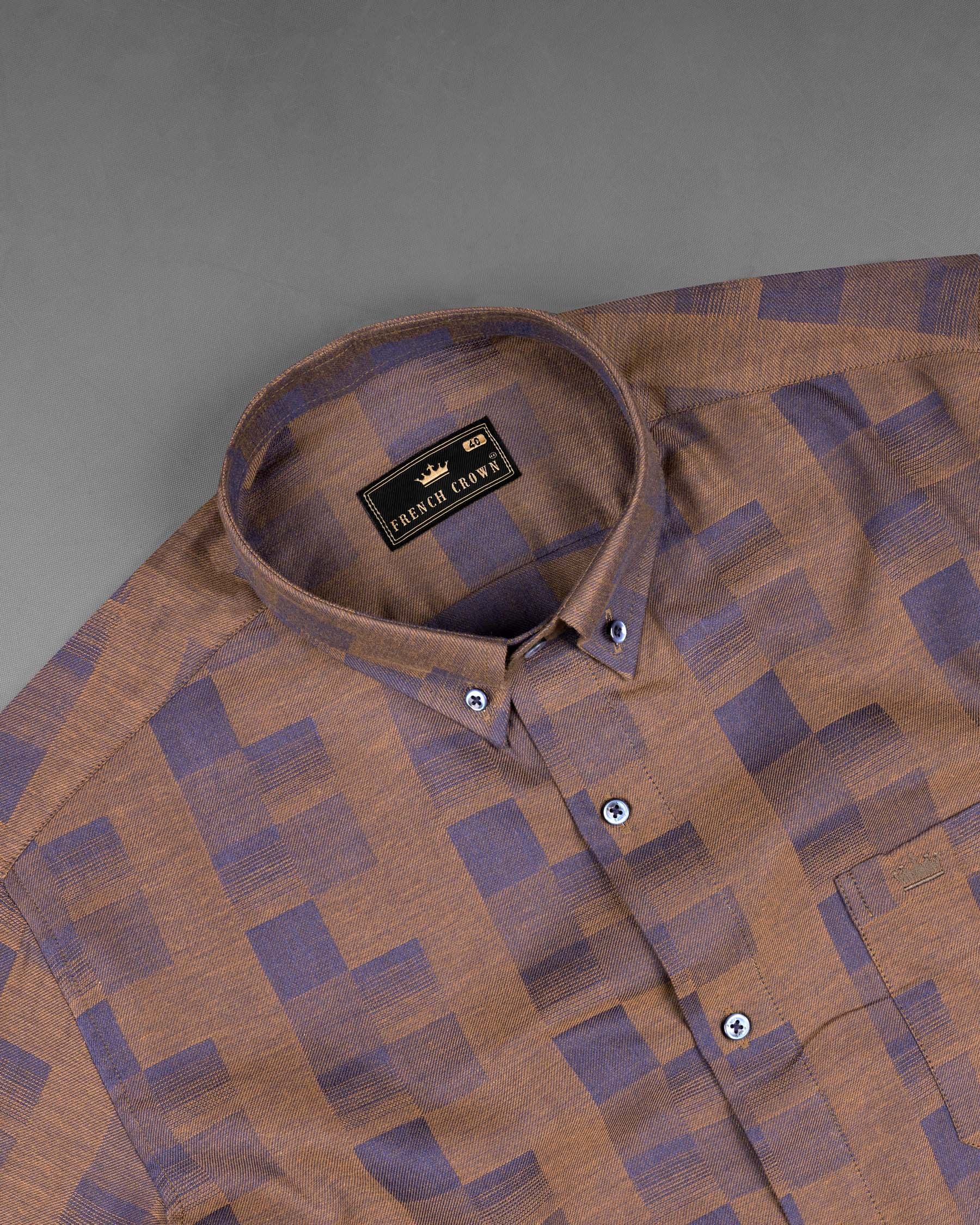 Toast Brown And Gravel Blue Box Textured Twill Premium Cotton Shirt 7091-BD-BLE-38,7091-BD-BLE-38,7091-BD-BLE-39,7091-BD-BLE-39,7091-BD-BLE-40,7091-BD-BLE-40,7091-BD-BLE-42,7091-BD-BLE-42,7091-BD-BLE-44,7091-BD-BLE-44,7091-BD-BLE-46,7091-BD-BLE-46,7091-BD-BLE-48,7091-BD-BLE-48,7091-BD-BLE-50,7091-BD-BLE-50,7091-BD-BLE-52,7091-BD-BLE-52