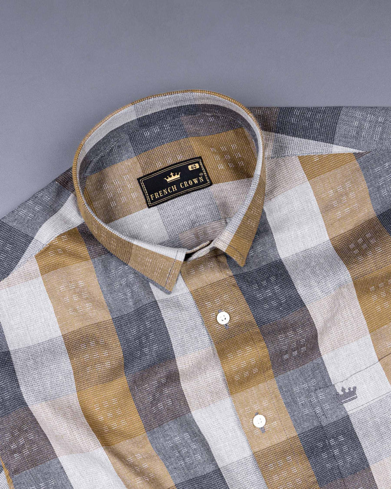 Cameo Brown with Bright White and Mobster Gray Twill Premium Cotton Shirt 7103-38,7103-38,7103-39,7103-39,7103-40,7103-40,7103-42,7103-42,7103-44,7103-44,7103-46,7103-46,7103-48,7103-48,7103-50,7103-50,7103-52,7103-52
