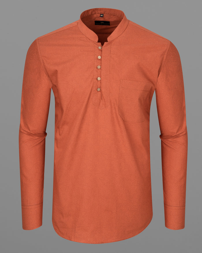 FLAME PEA PRINTED PREMIUM COTTON SHIRT